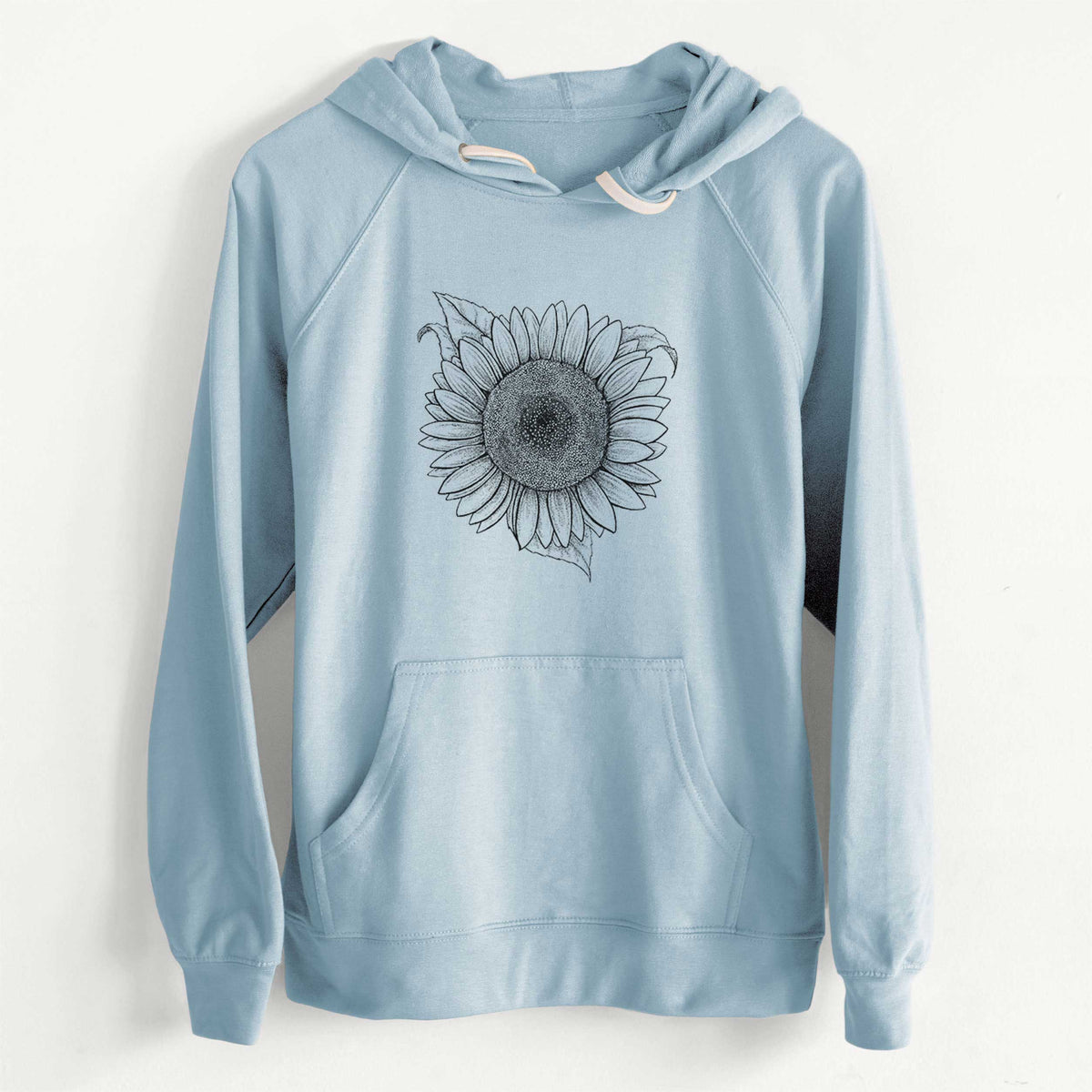 CLEARANCE - Lemon Queen Sunflower - Helianthus Annuus  - Unisex Slim Fit Loopback Terry Hoodie