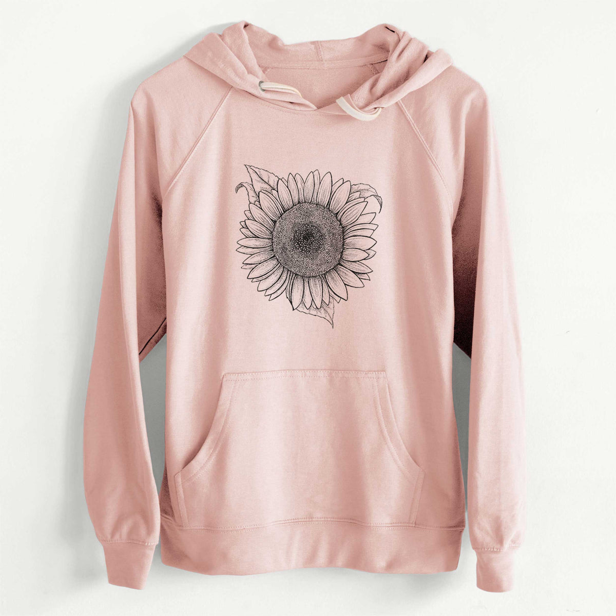 CLEARANCE - Lemon Queen Sunflower - Helianthus Annuus  - Unisex Slim Fit Loopback Terry Hoodie