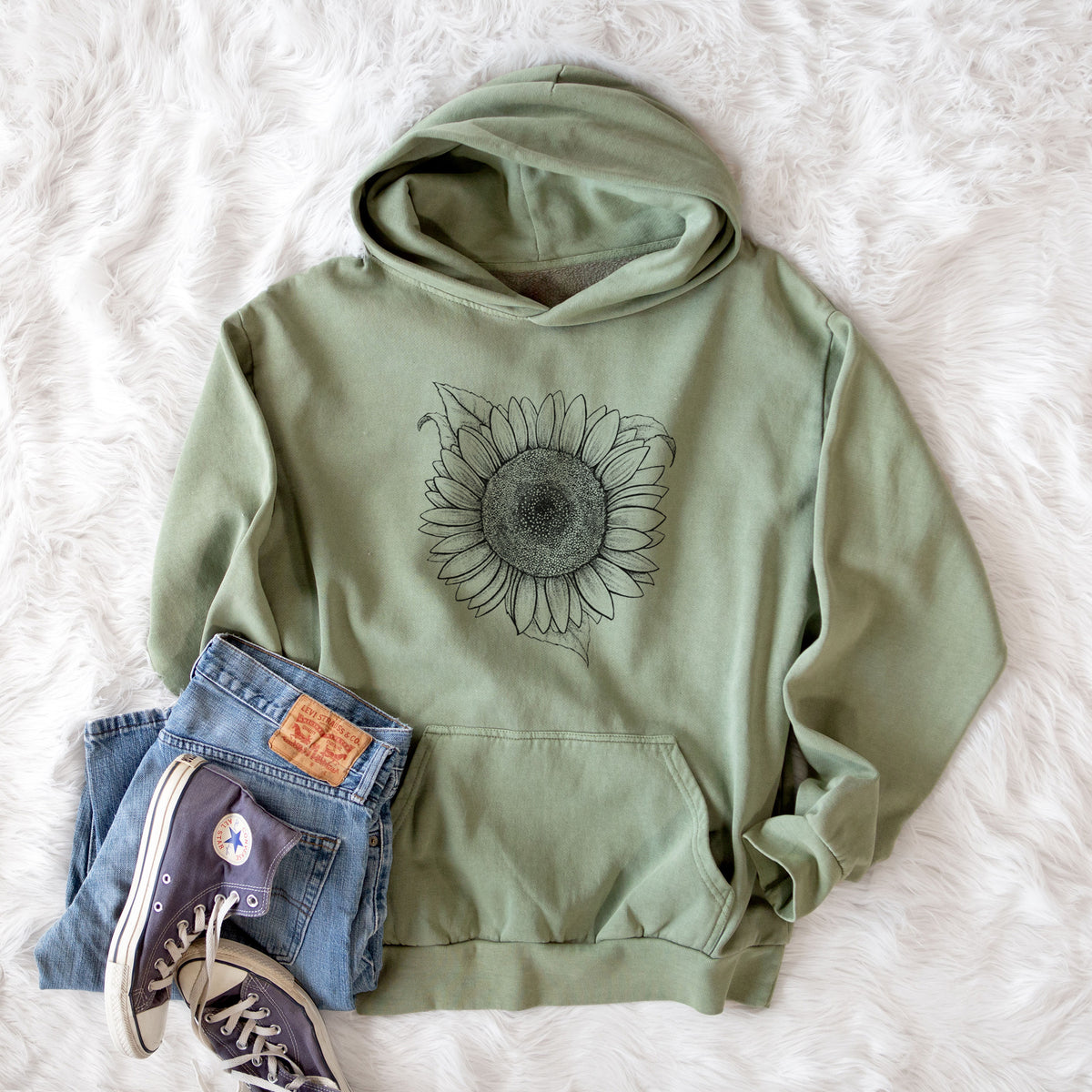 Lemon Queen Sunflower - Helianthus Annuus  - Urban Heavyweight Hoodie