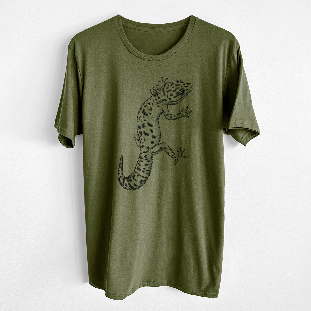 CLOSEOUT - Eublepharis macularius - Leopard Gecko - Unisex Crewneck - Made in USA - 100% Organic Cotton