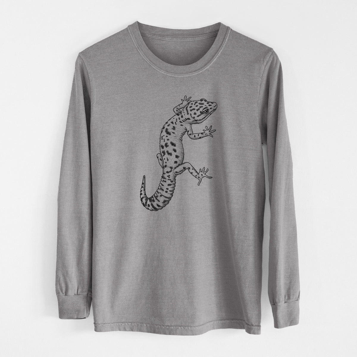 Eublepharis macularius - Leopard Gecko - Men&#39;s Heavyweight 100% Cotton Long Sleeve