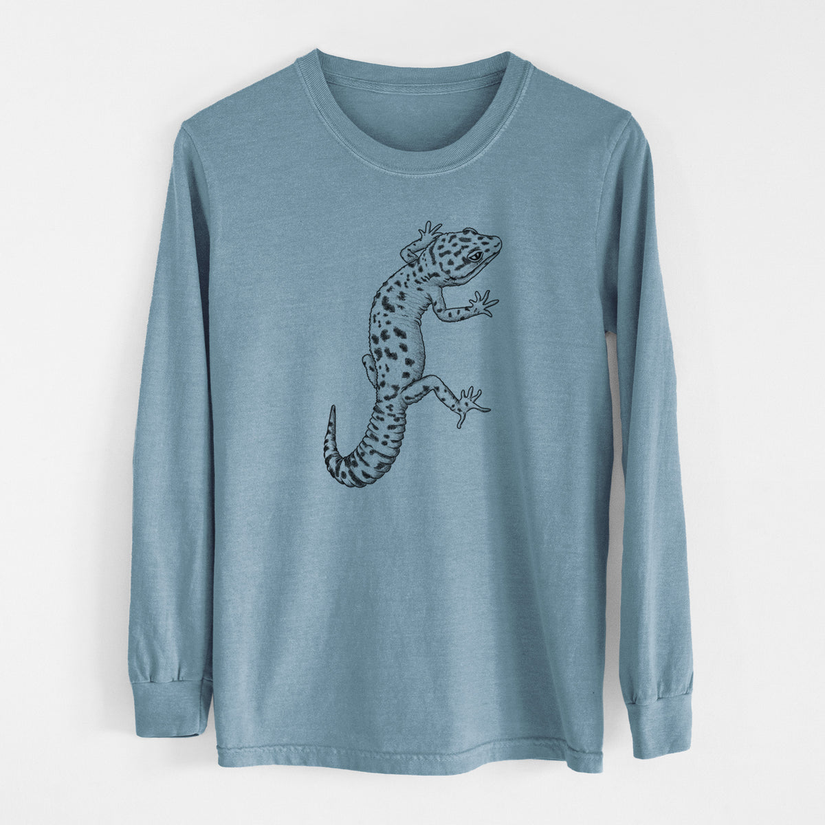 Eublepharis macularius - Leopard Gecko - Men&#39;s Heavyweight 100% Cotton Long Sleeve