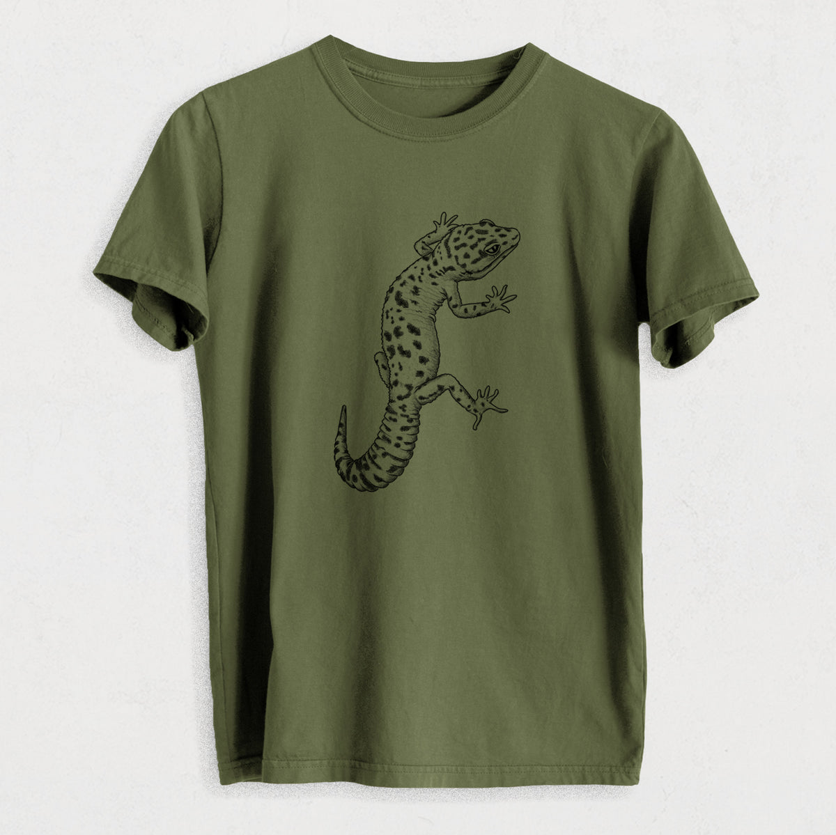 Eublepharis macularius - Leopard Gecko - Heavyweight Men&#39;s 100% Organic Cotton Tee
