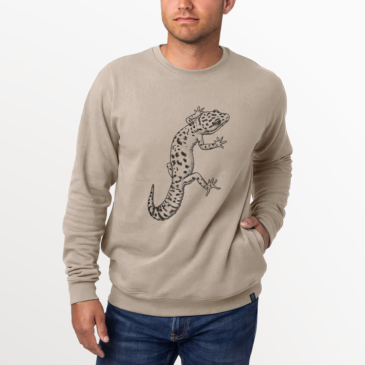 Eublepharis macularius - Leopard Gecko  - Unisex Reclaimed Crewneck Sweatshirt