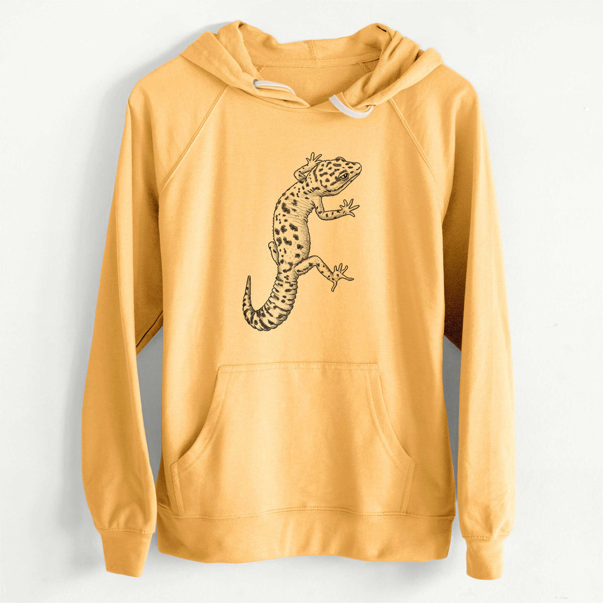 CLEARANCE - Eublepharis macularius - Leopard Gecko  - Unisex Slim Fit Loopback Terry Hoodie