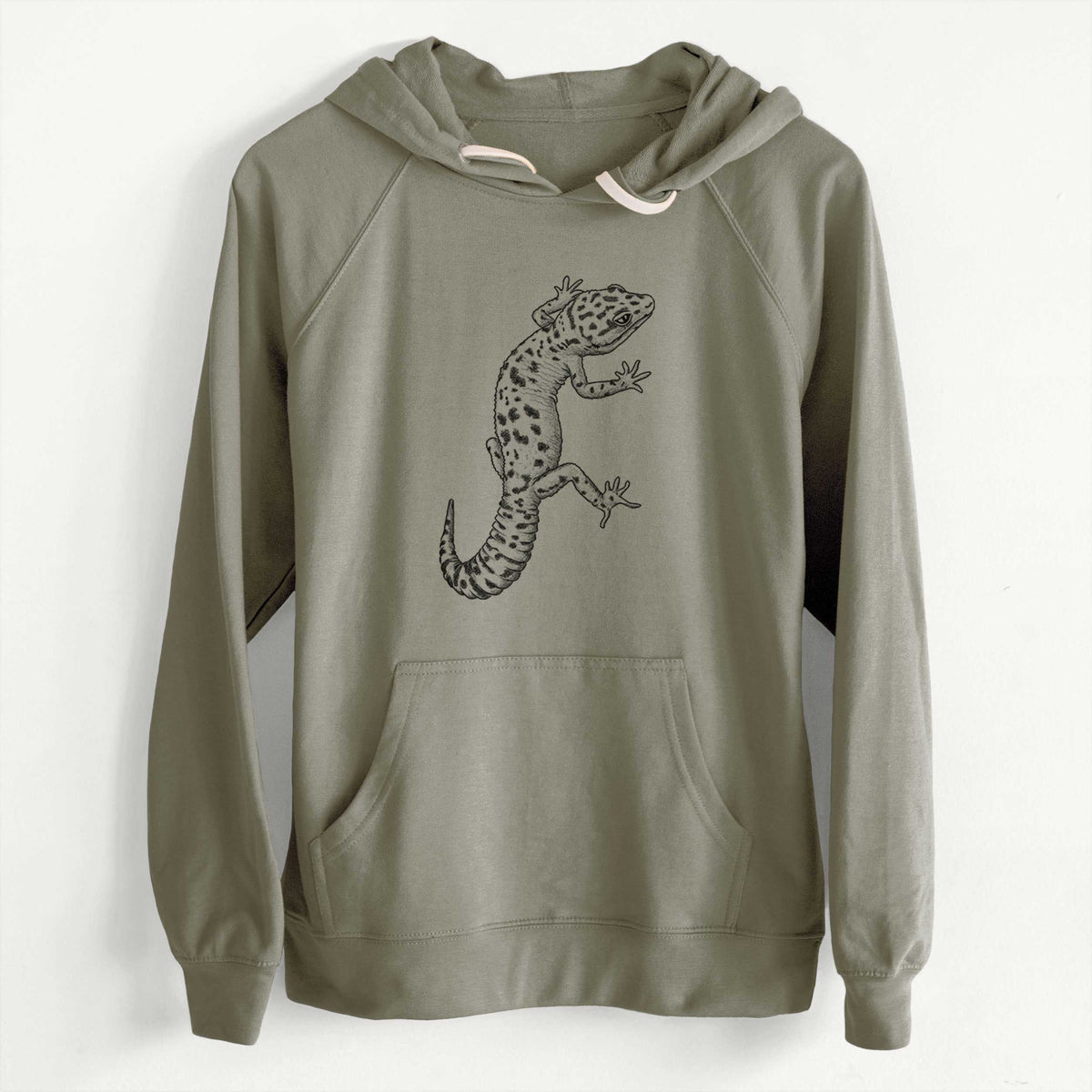 CLEARANCE - Eublepharis macularius - Leopard Gecko  - Unisex Slim Fit Loopback Terry Hoodie