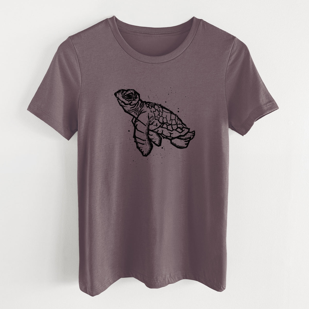 Baby Sea Turtle - Women&#39;s Lightweight Relaxed Fit 100% Cotton Crewneck