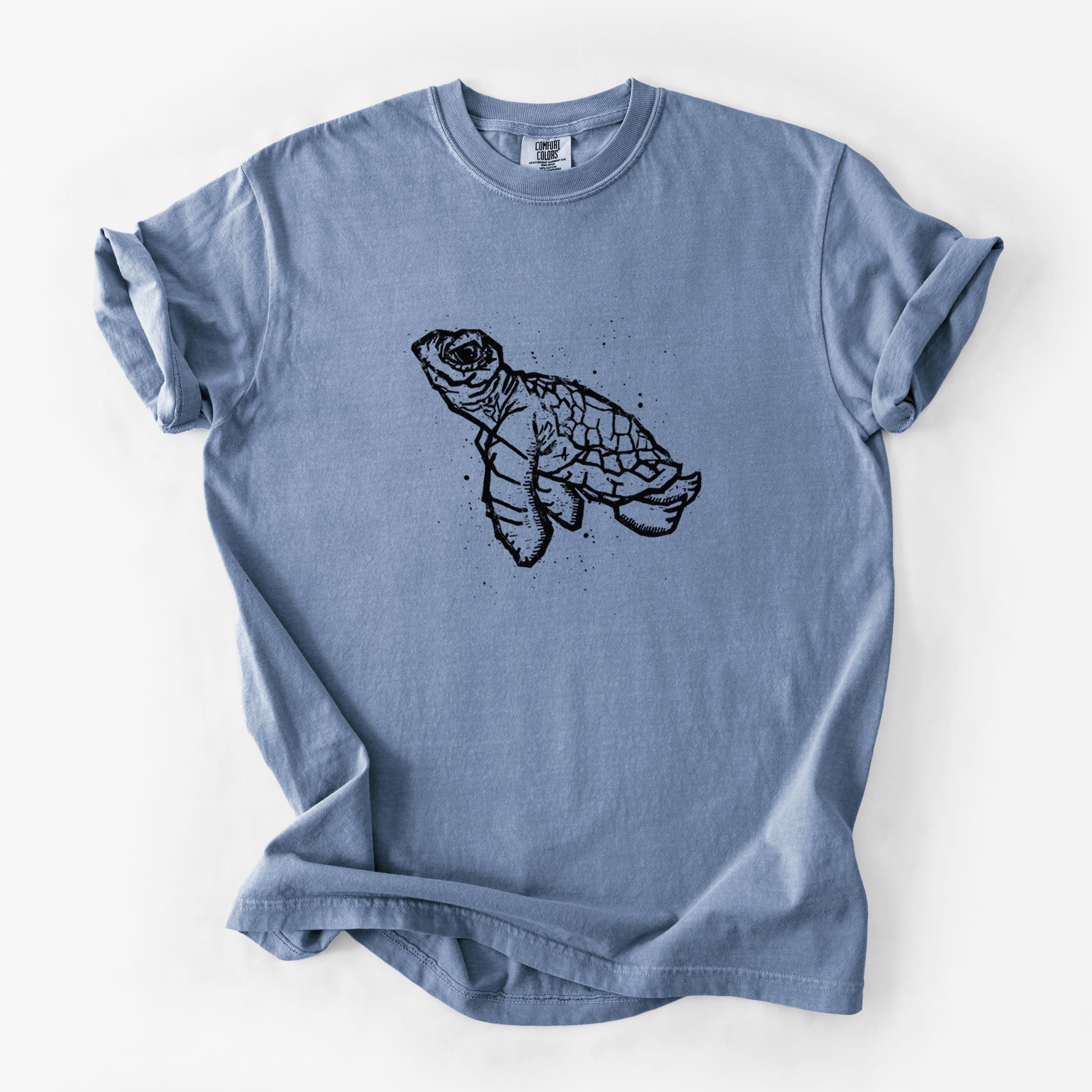 Baby Sea Turtle - Unisex Comfort Colors Garment-Dyed Heavyweight T-shirt