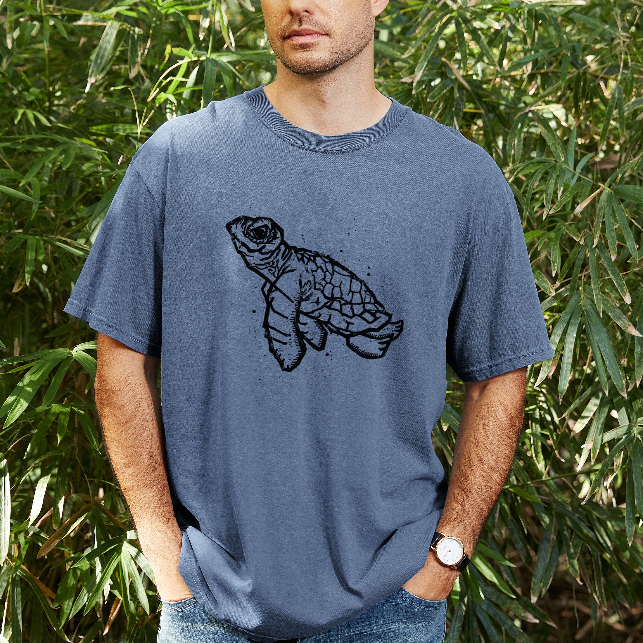 Baby Sea Turtle - Unisex Comfort Colors Garment-Dyed Heavyweight T-shirt