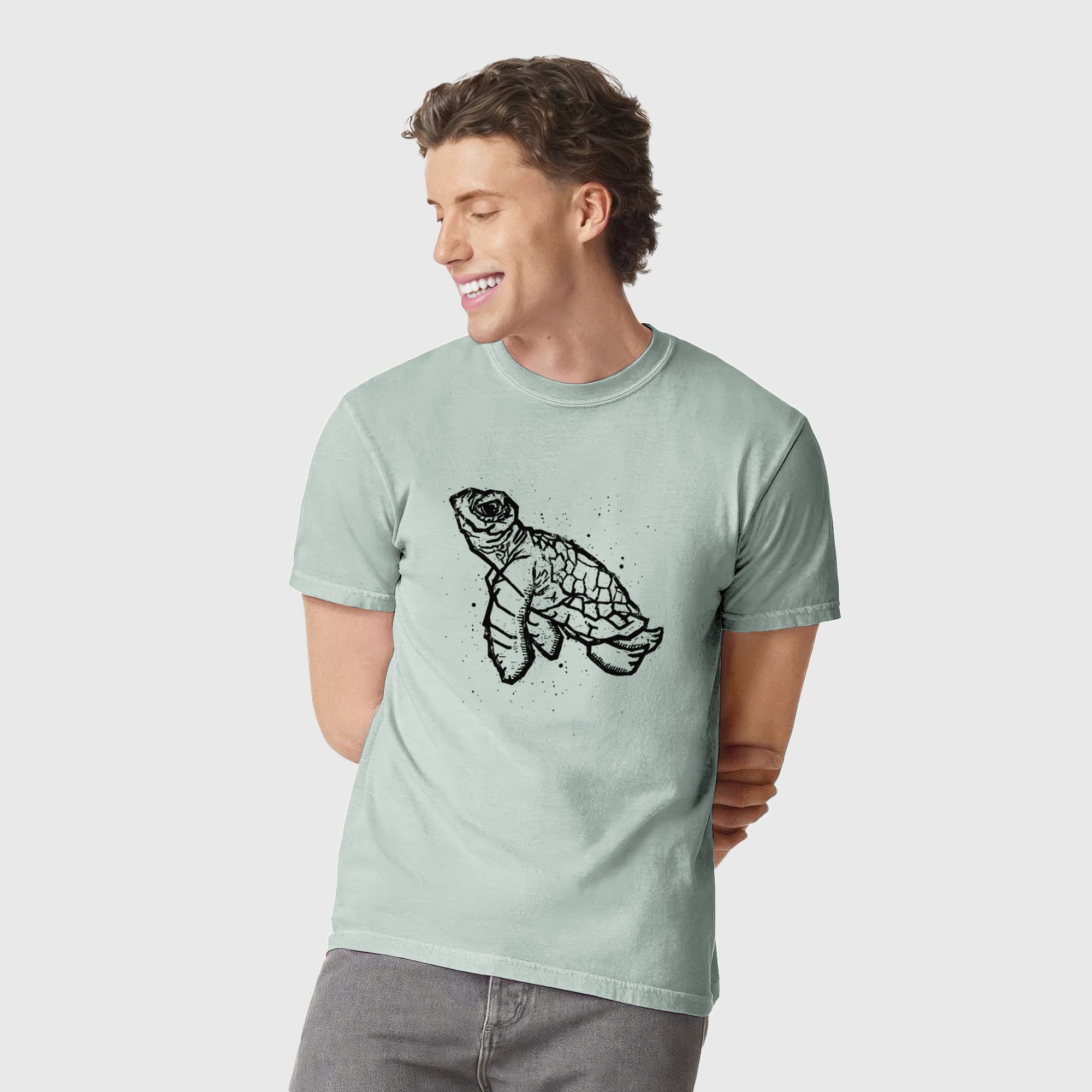 Baby Sea Turtle - Unisex Comfort Colors Garment-Dyed Heavyweight T-shirt