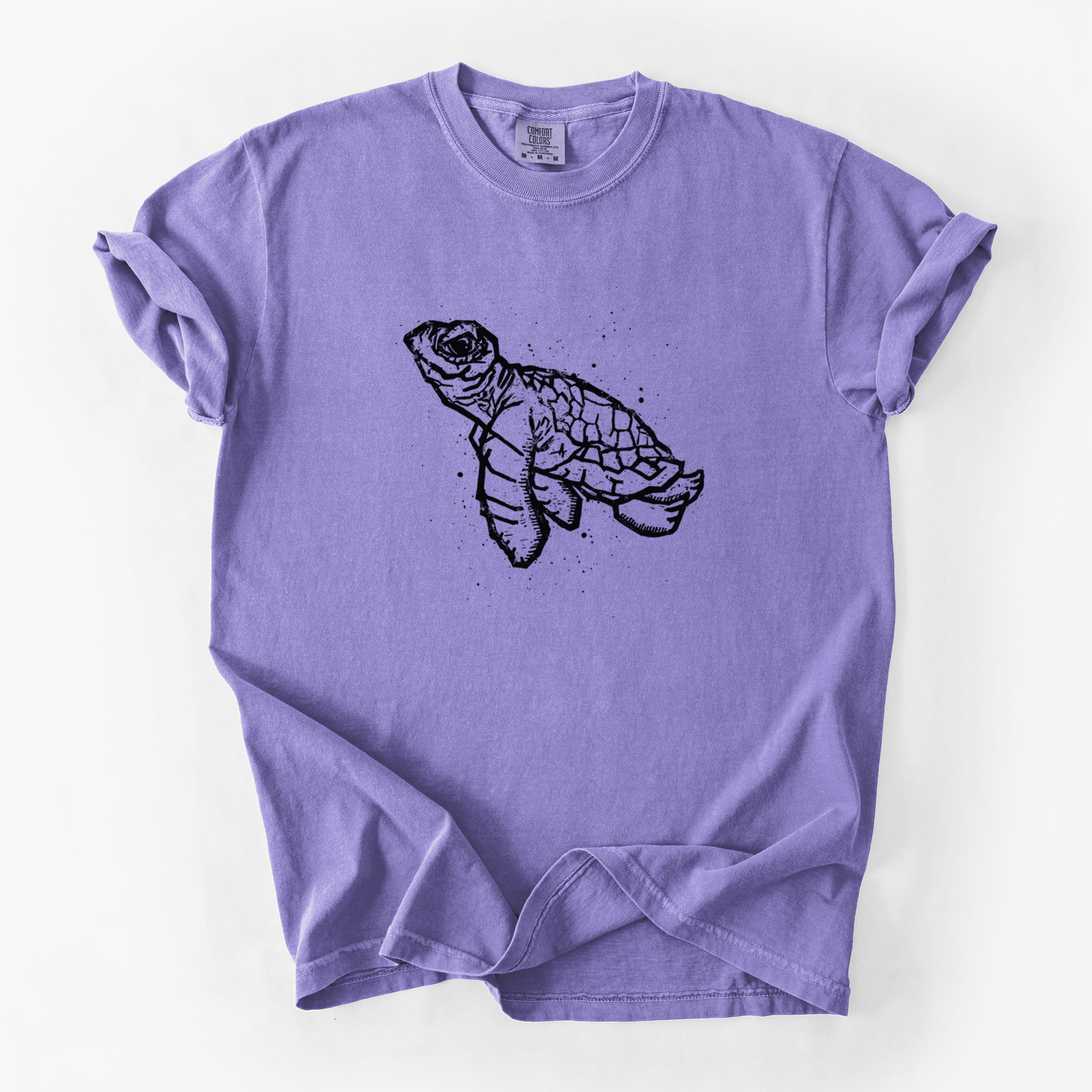 Baby Sea Turtle - Unisex Comfort Colors Garment-Dyed Heavyweight T-shirt