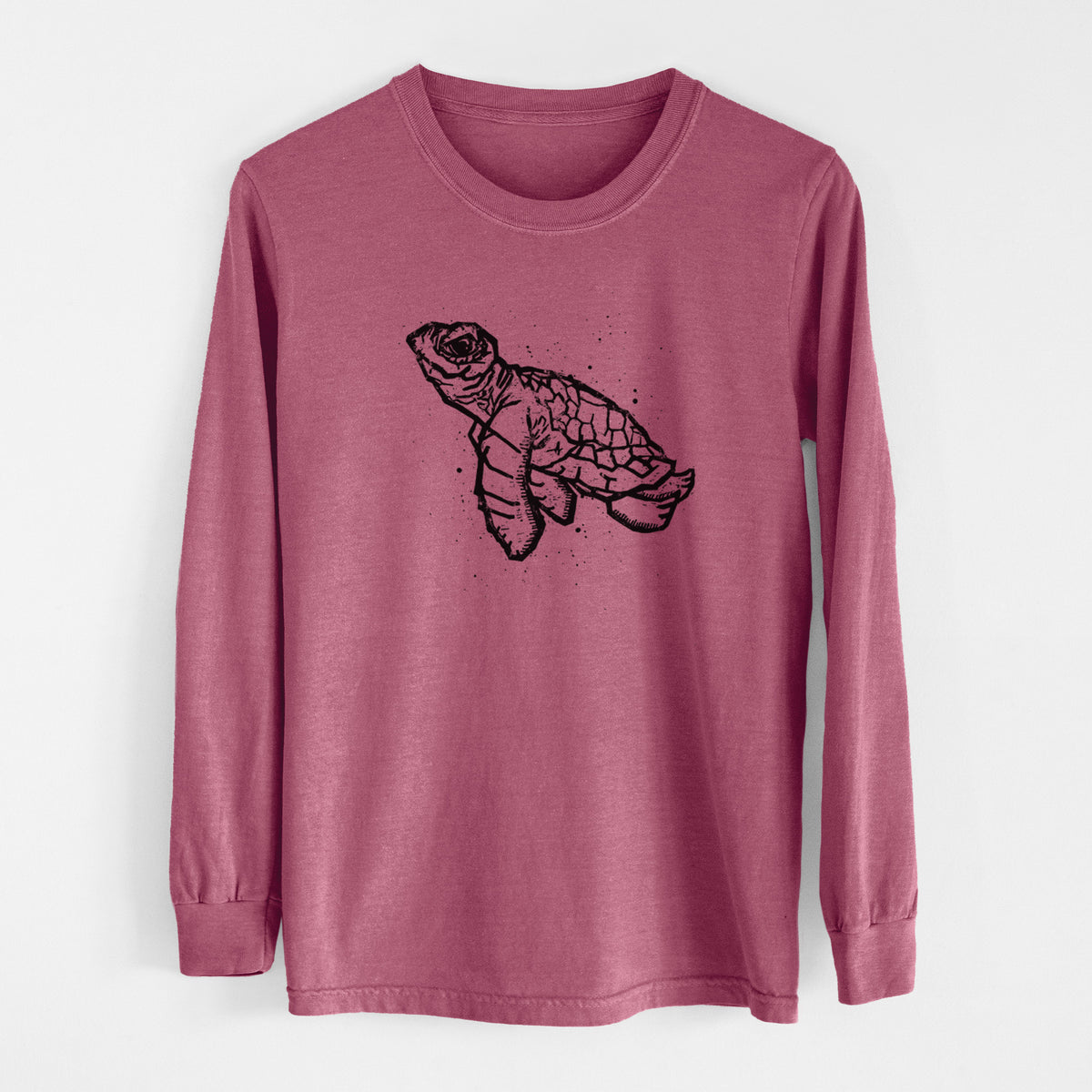 Baby Sea Turtle - Men&#39;s Heavyweight 100% Cotton Long Sleeve