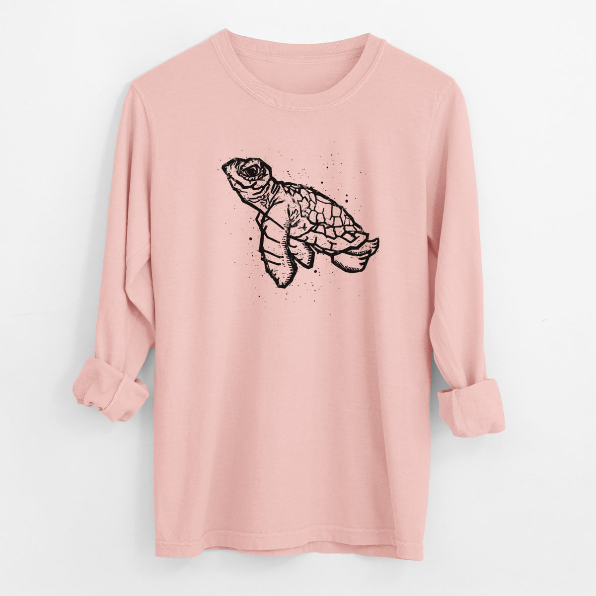 Baby Sea Turtle - Men&#39;s Heavyweight 100% Cotton Long Sleeve