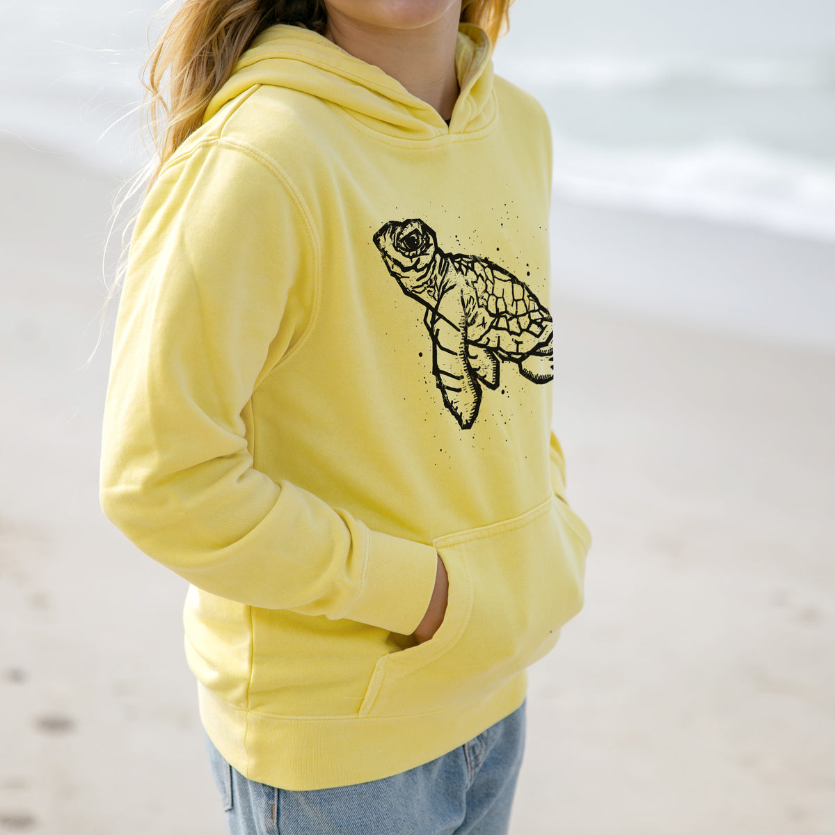 Baby Sea Turtle - Youth Pigment Dyed Hoodie