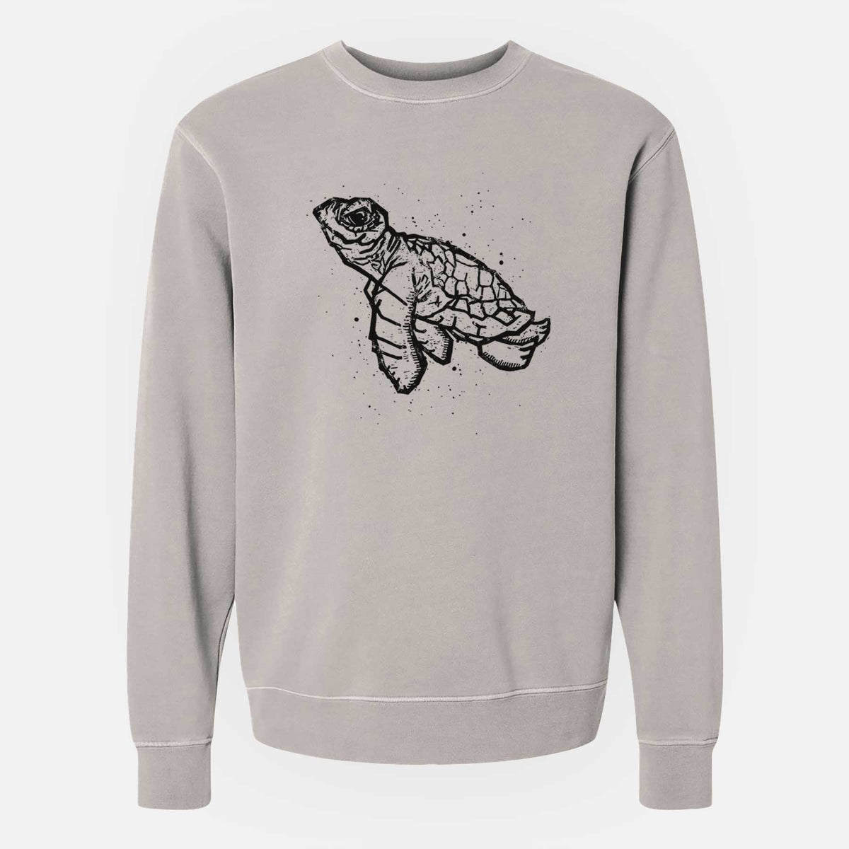 Baby Sea Turtle - Unisex Pigment Dyed Crew Sweatshirt