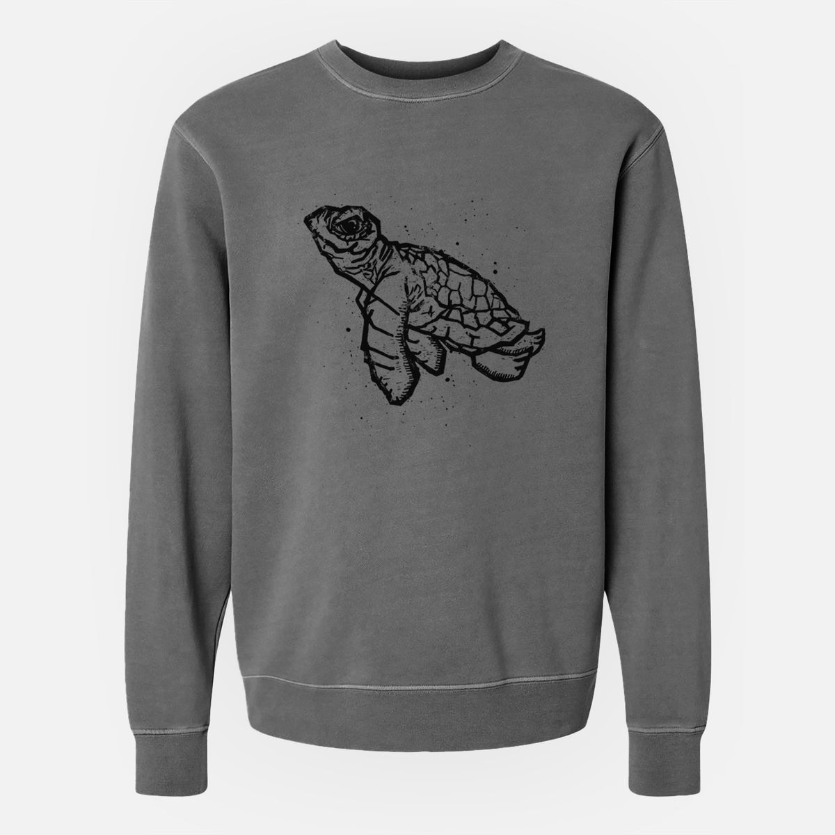 Baby Sea Turtle - Unisex Pigment Dyed Crew Sweatshirt