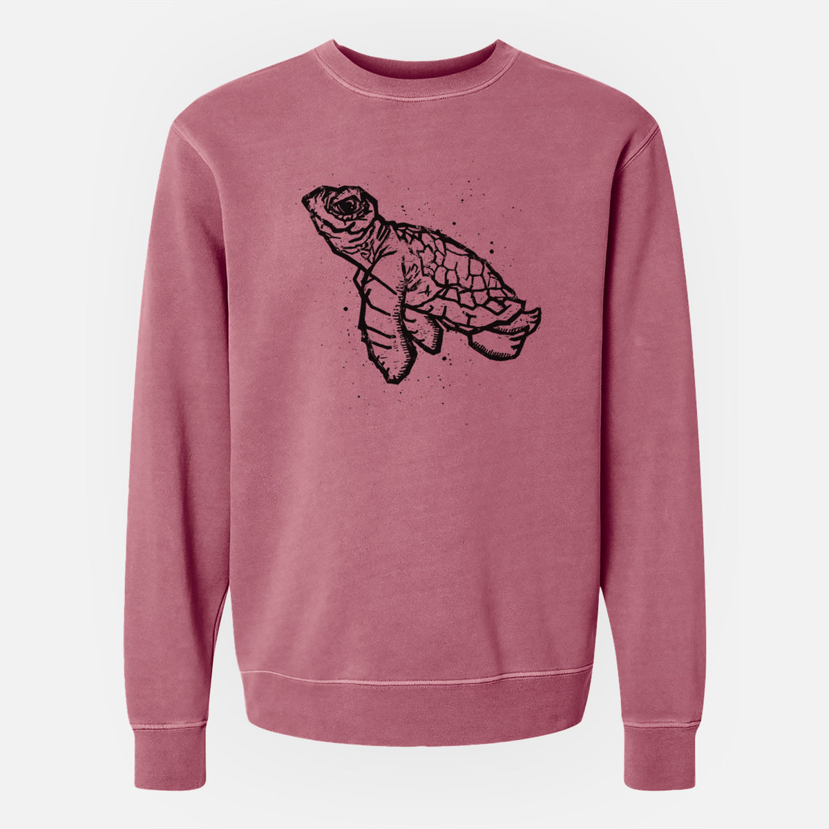 Baby Sea Turtle - Unisex Pigment Dyed Crew Sweatshirt