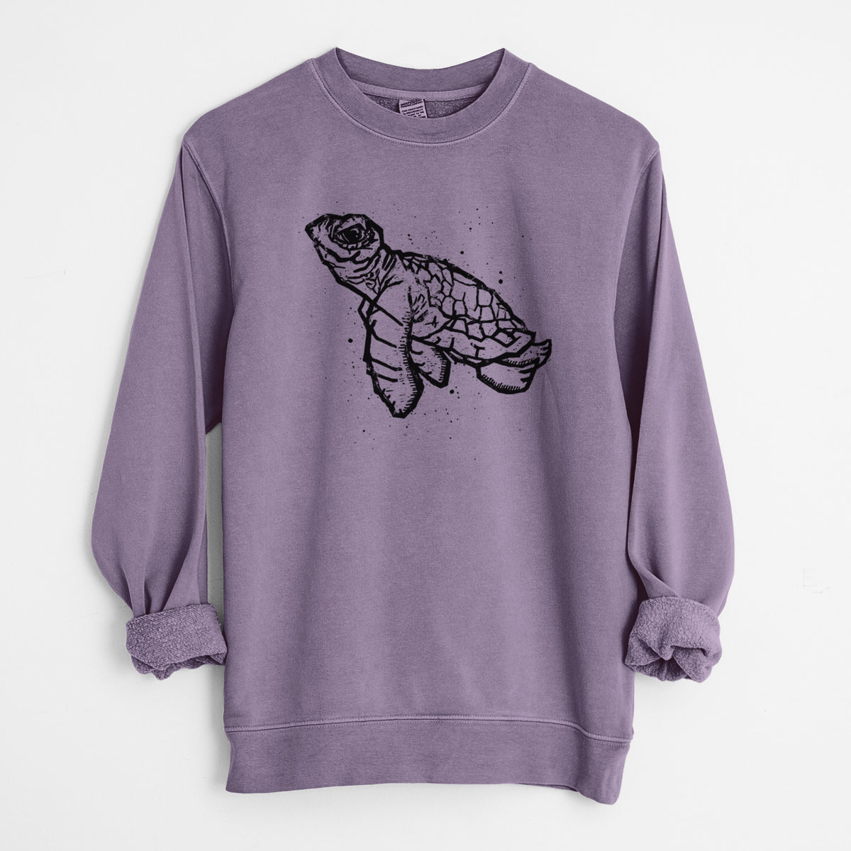 Baby Sea Turtle - Unisex Pigment Dyed Crew Sweatshirt