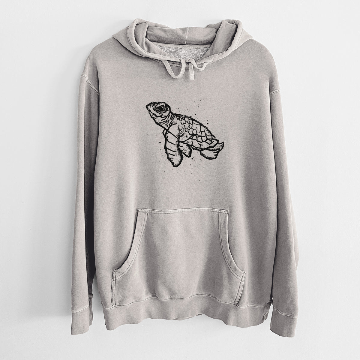 Baby Sea Turtle - Unisex Pigment Dyed Hoodie