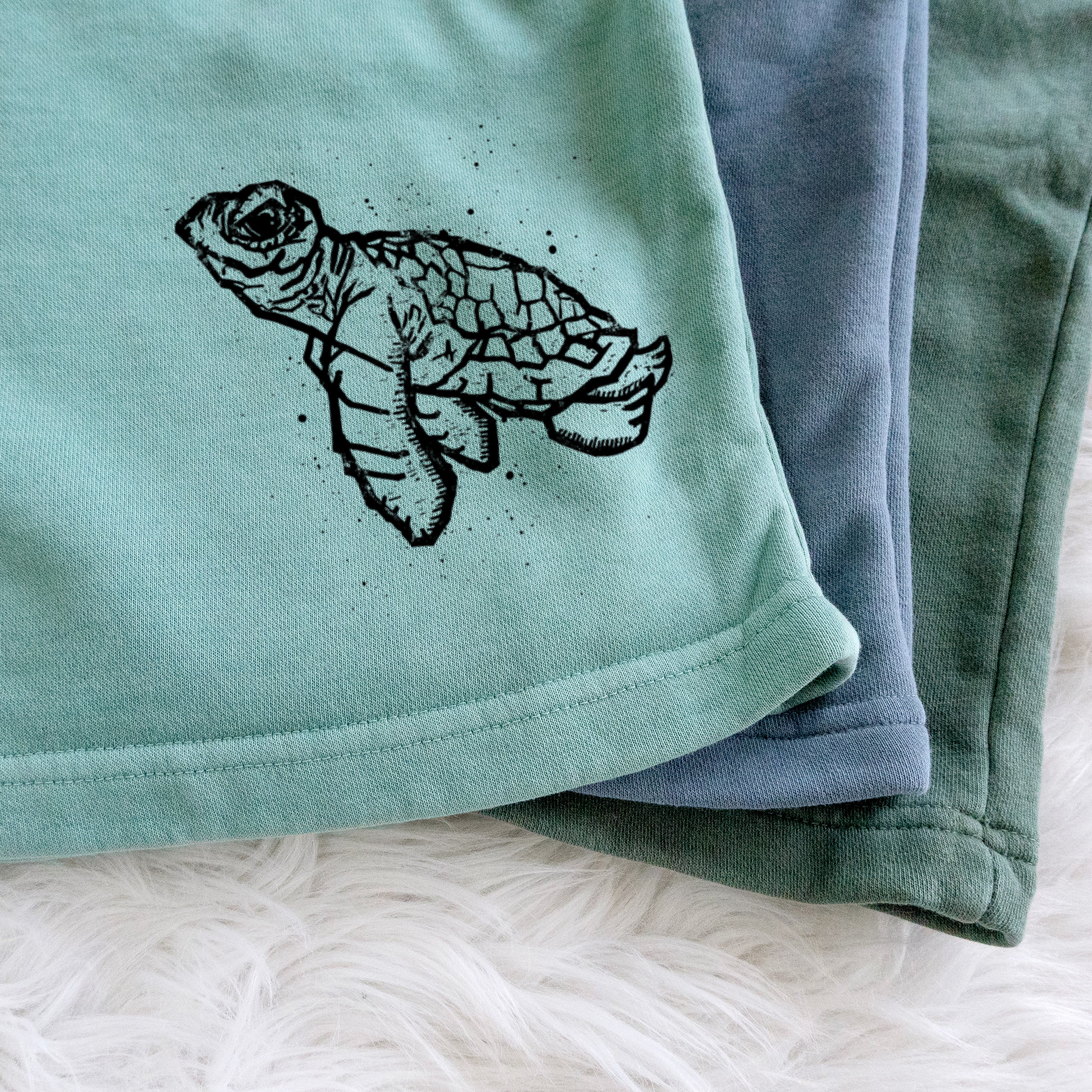 CLOSEOUT - Baby Sea Turtle - Unisex Pigment Dyed Shorts