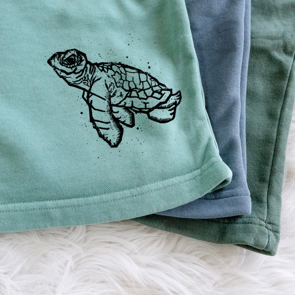 Baby Sea Turtle - Unisex Pigment Dyed Shorts