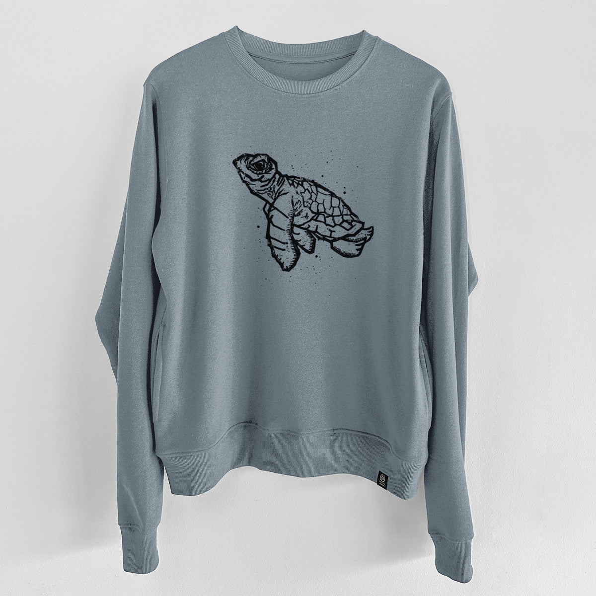 Baby Sea Turtle  - Unisex Reclaimed Crewneck Sweatshirt