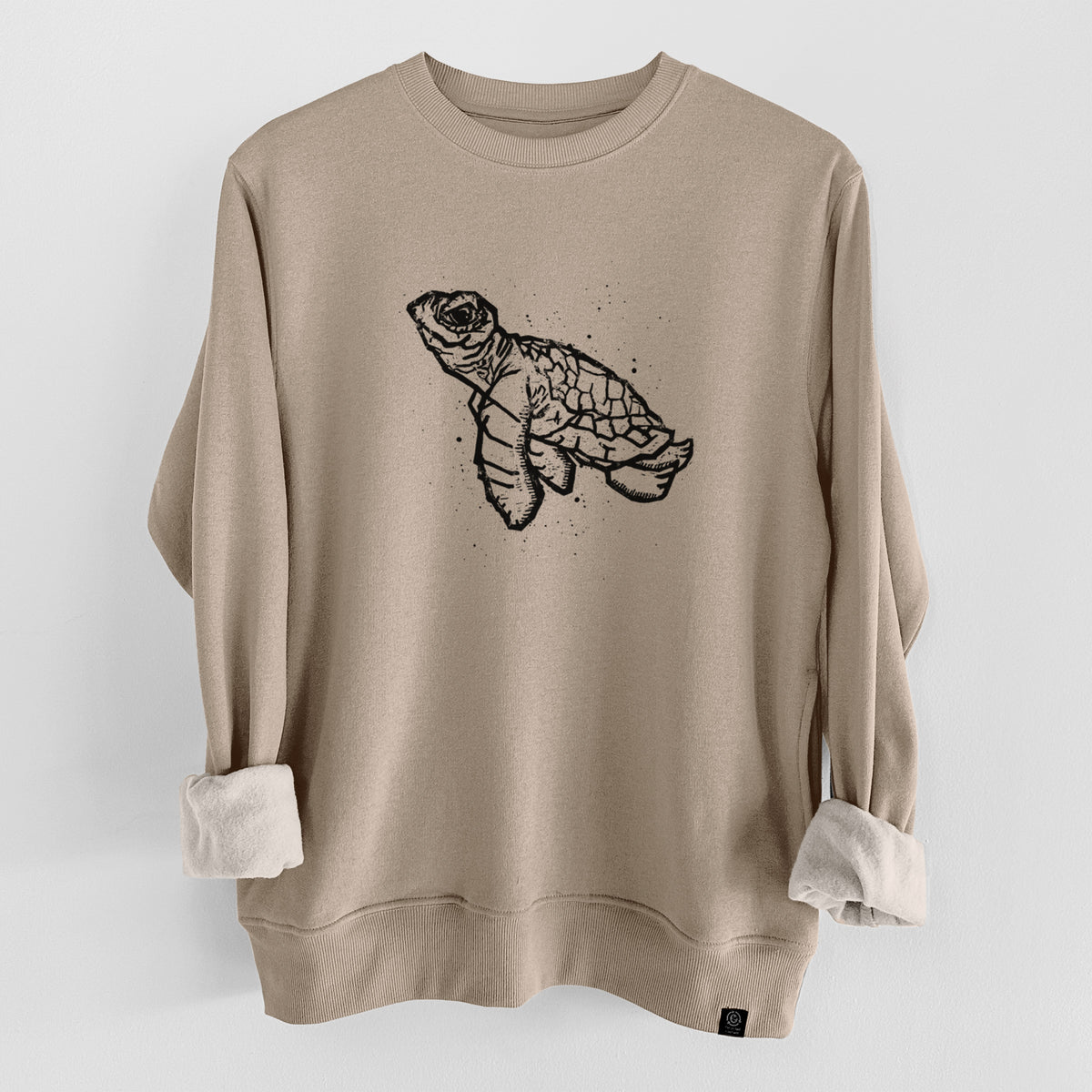 Baby Sea Turtle  - Unisex Reclaimed Crewneck Sweatshirt