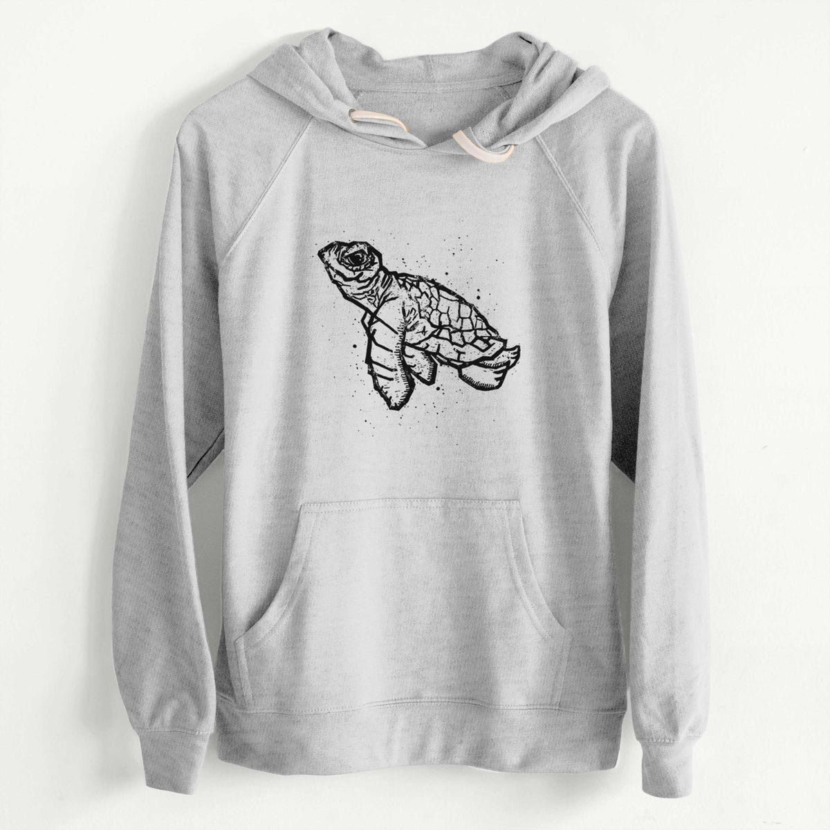 CLEARANCE - Baby Sea Turtle  - Unisex Slim Fit Loopback Terry Hoodie