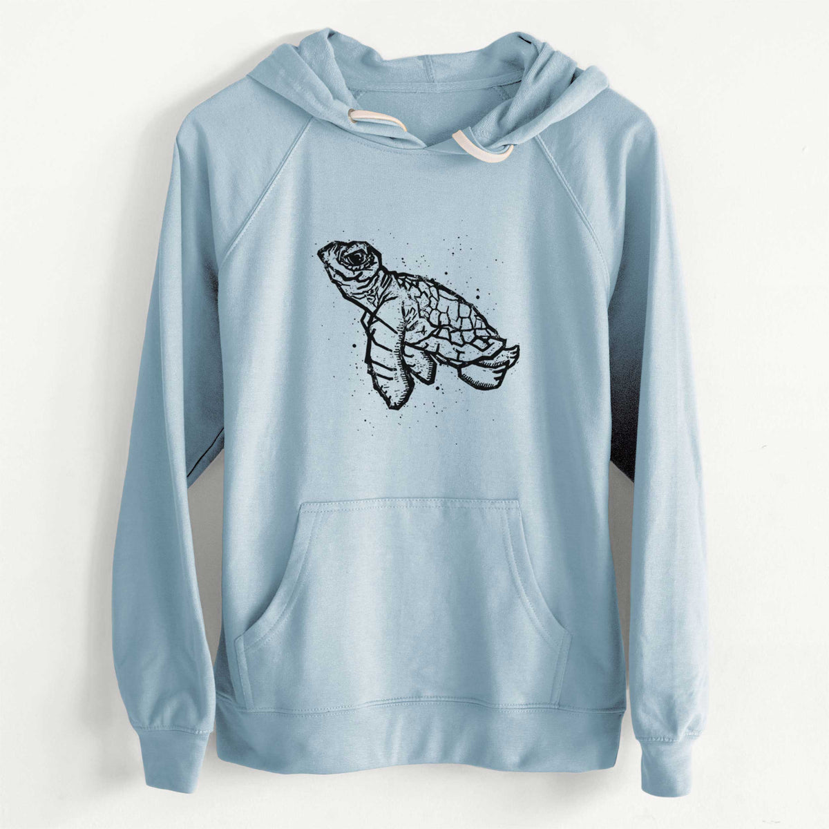 CLEARANCE - Baby Sea Turtle  - Unisex Slim Fit Loopback Terry Hoodie