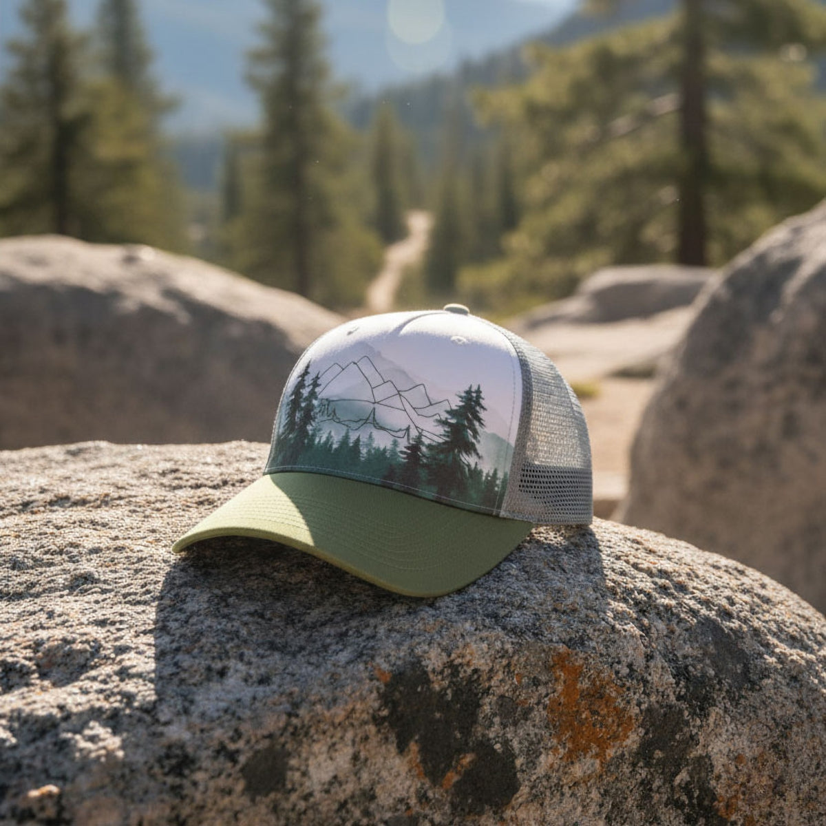 Denali Forest - Printed Locale Trucker Hat