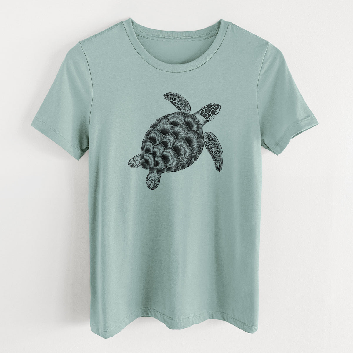 Loggerhead Sea Turtle - Caretta caretta - Women's Lightweight Relaxed Fit 100% Cotton Crewneck