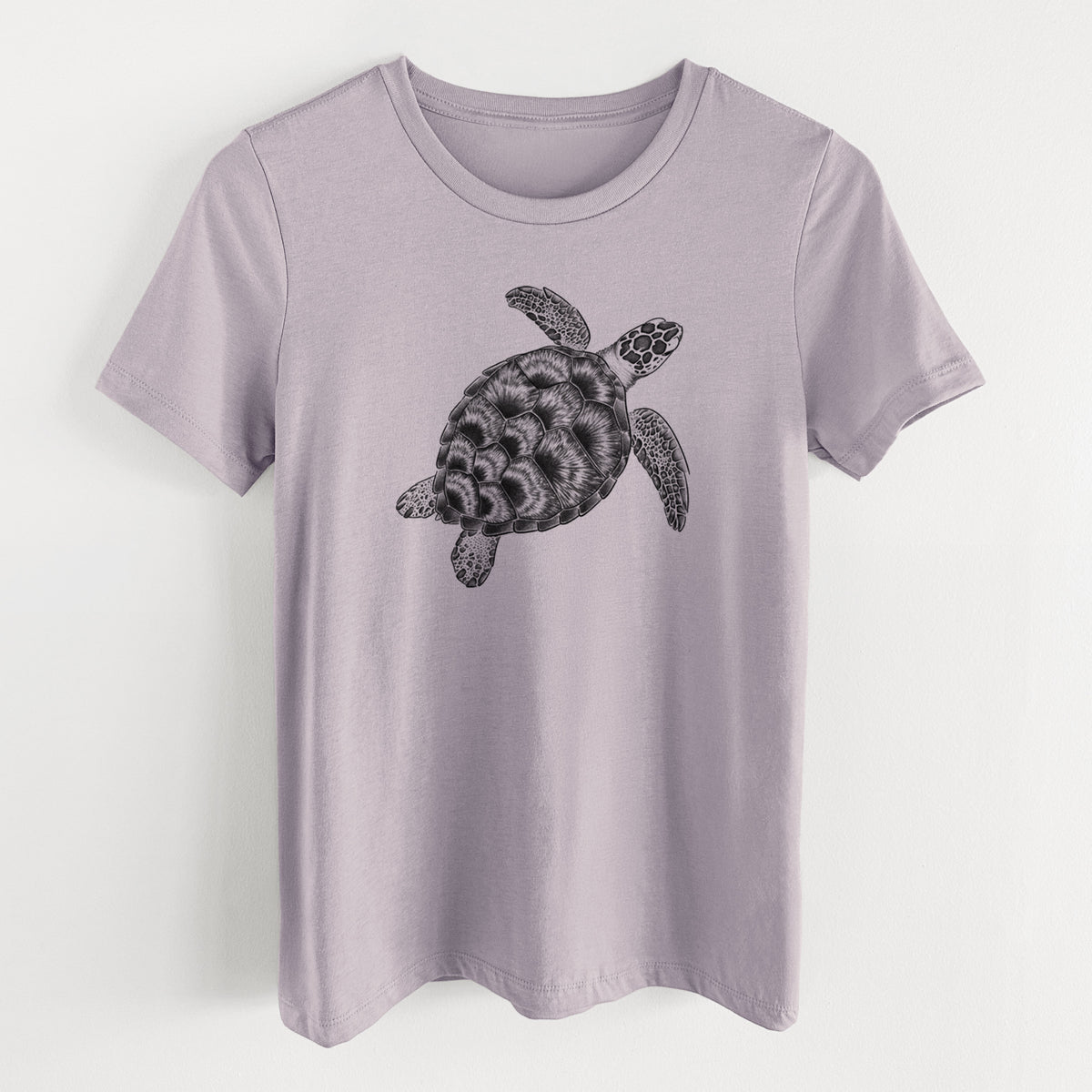 Loggerhead Sea Turtle - Caretta caretta - Women's Lightweight Relaxed Fit 100% Cotton Crewneck