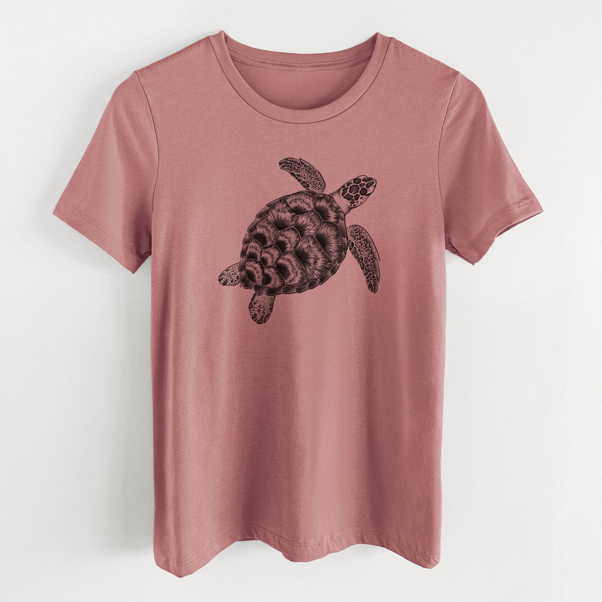 Loggerhead Sea Turtle - Caretta caretta - Women's Lightweight Relaxed Fit 100% Cotton Crewneck