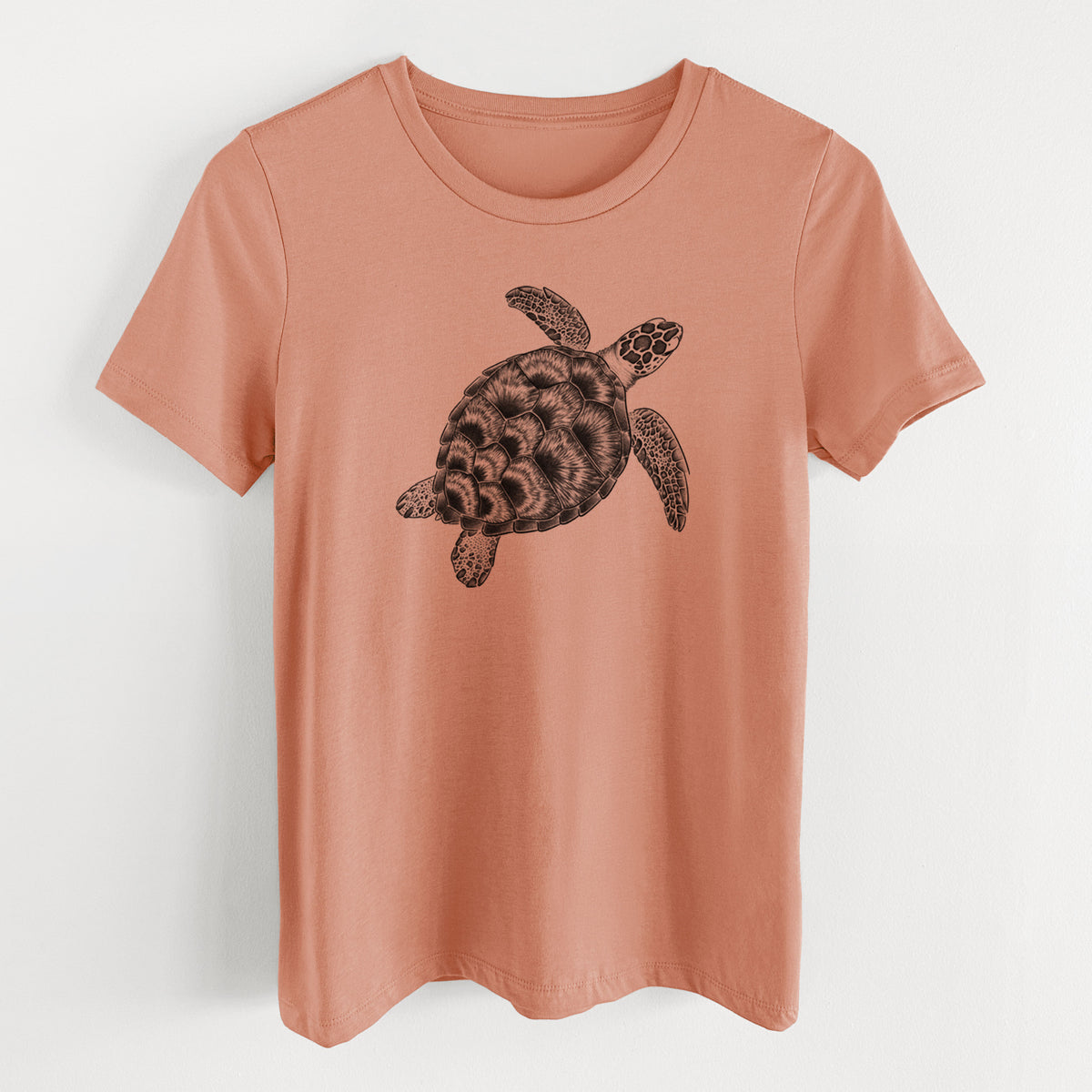 Loggerhead Sea Turtle - Caretta caretta - Women's Lightweight Relaxed Fit 100% Cotton Crewneck