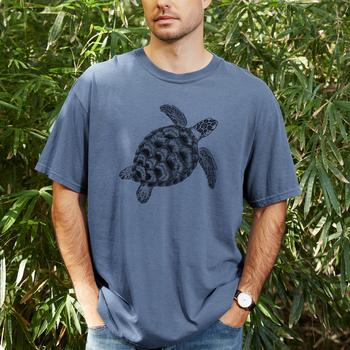 Loggerhead Sea Turtle - Caretta caretta - Unisex Comfort Colors Garment-Dyed Heavyweight T-shirt