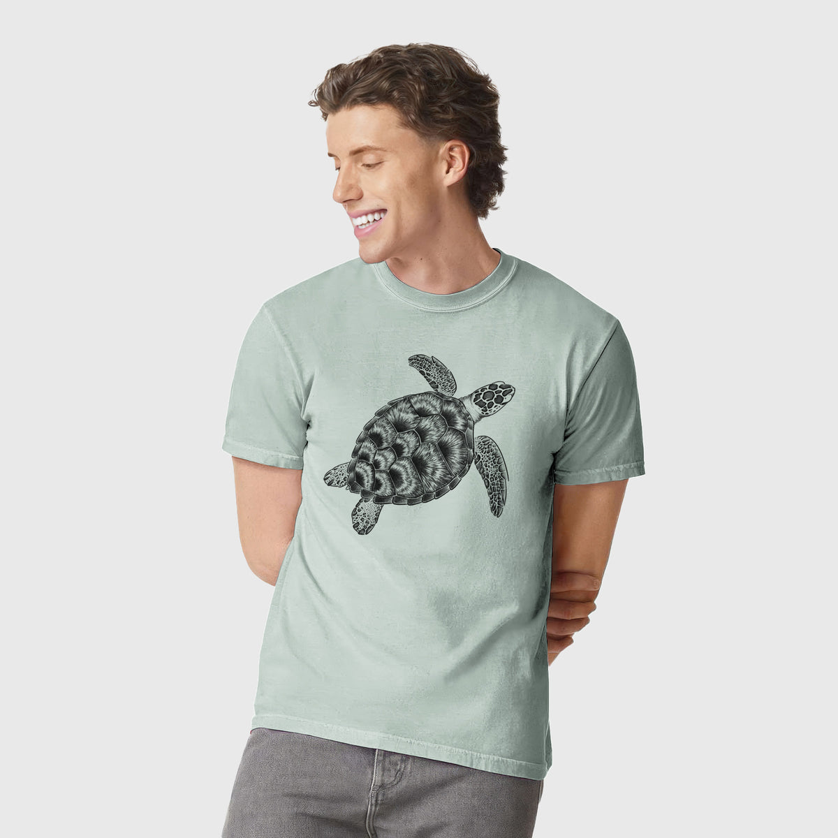 Loggerhead Sea Turtle - Caretta caretta - Unisex Comfort Colors Garment-Dyed Heavyweight T-shirt