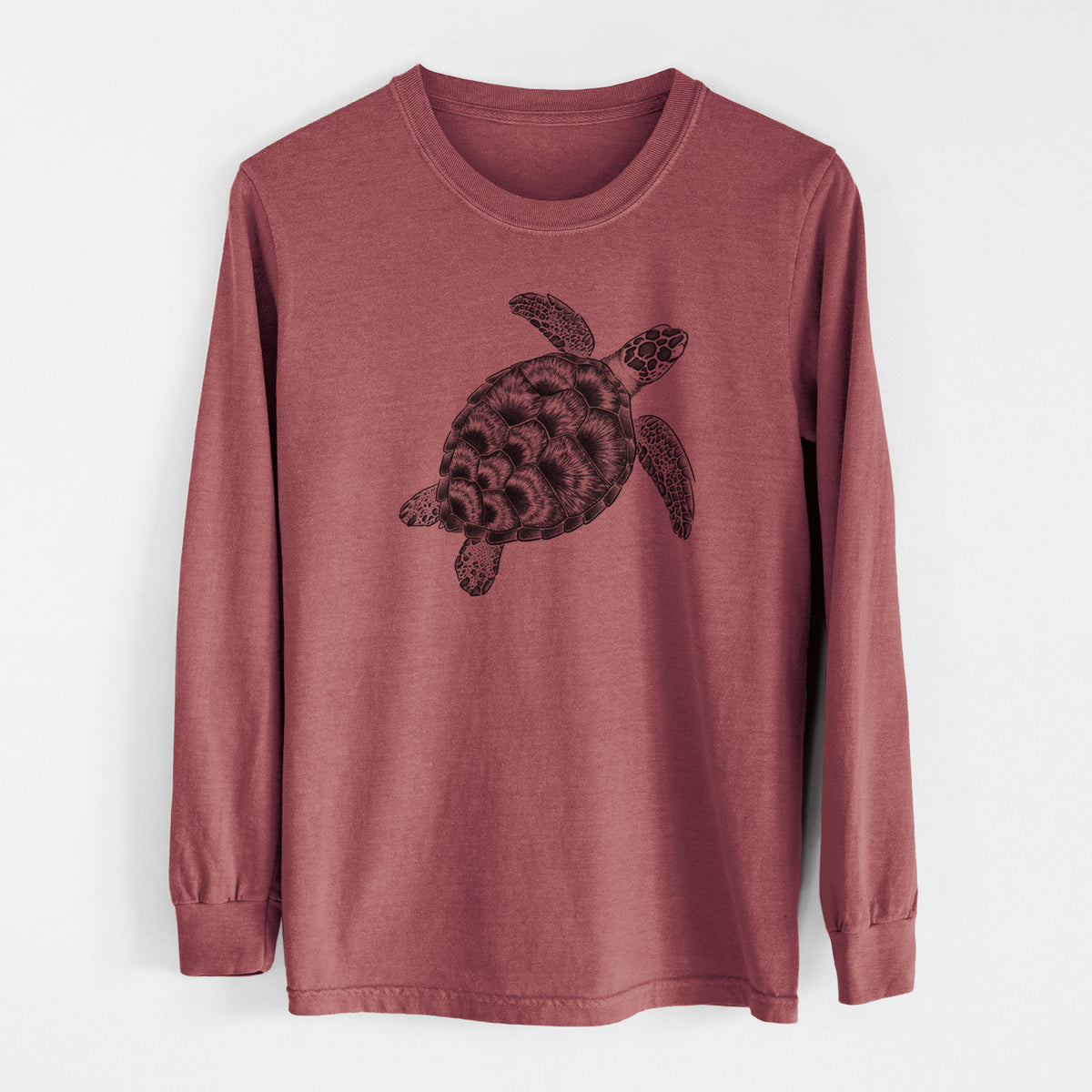 Loggerhead Sea Turtle - Caretta caretta - Unisex Comfort Colors 100% Cotton Long Sleeve