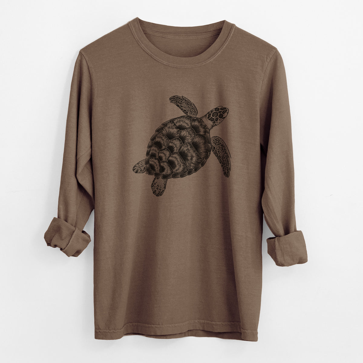 Loggerhead Sea Turtle - Caretta caretta - Unisex Comfort Colors 100% Cotton Long Sleeve