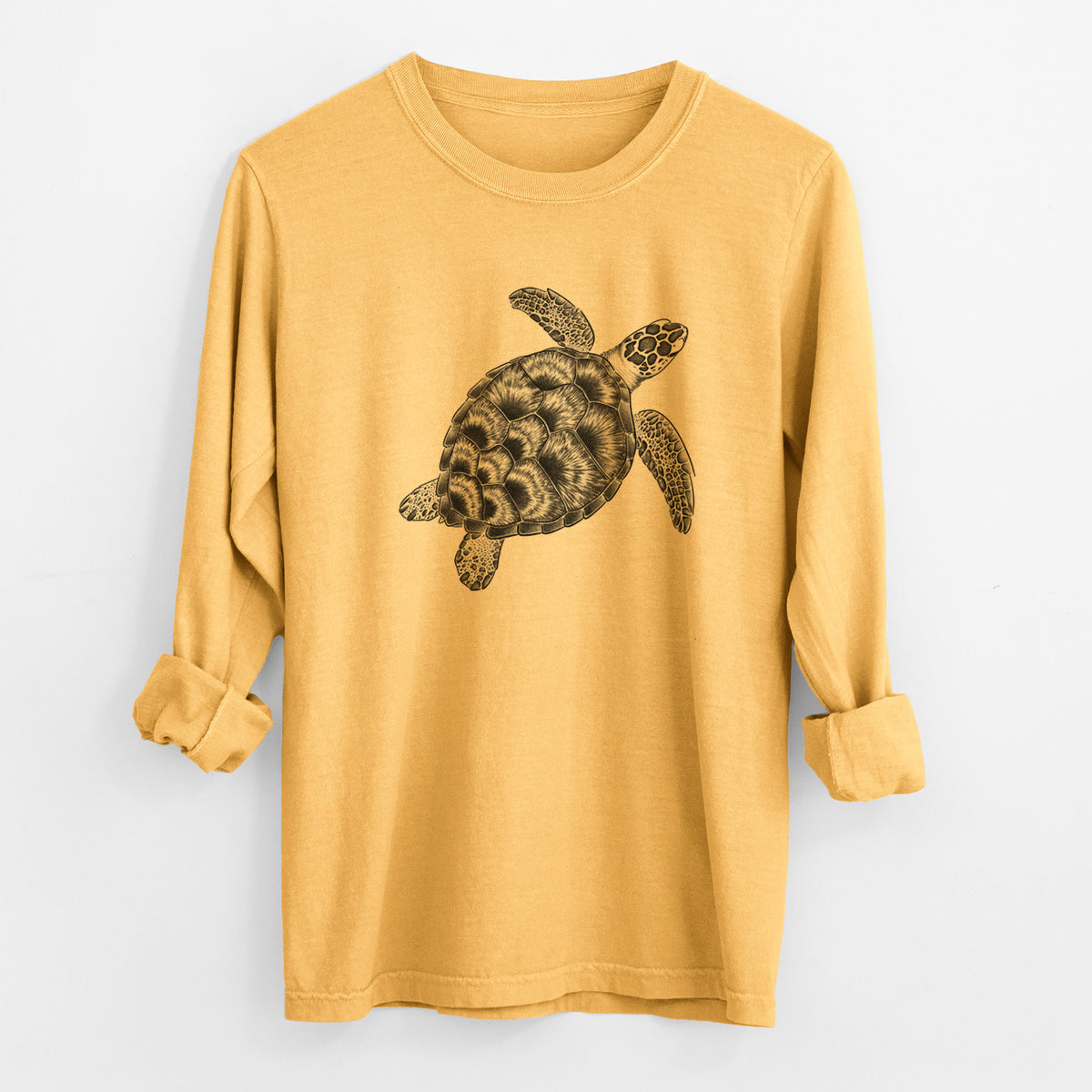 Loggerhead Sea Turtle - Caretta caretta - Unisex Comfort Colors 100% Cotton Long Sleeve