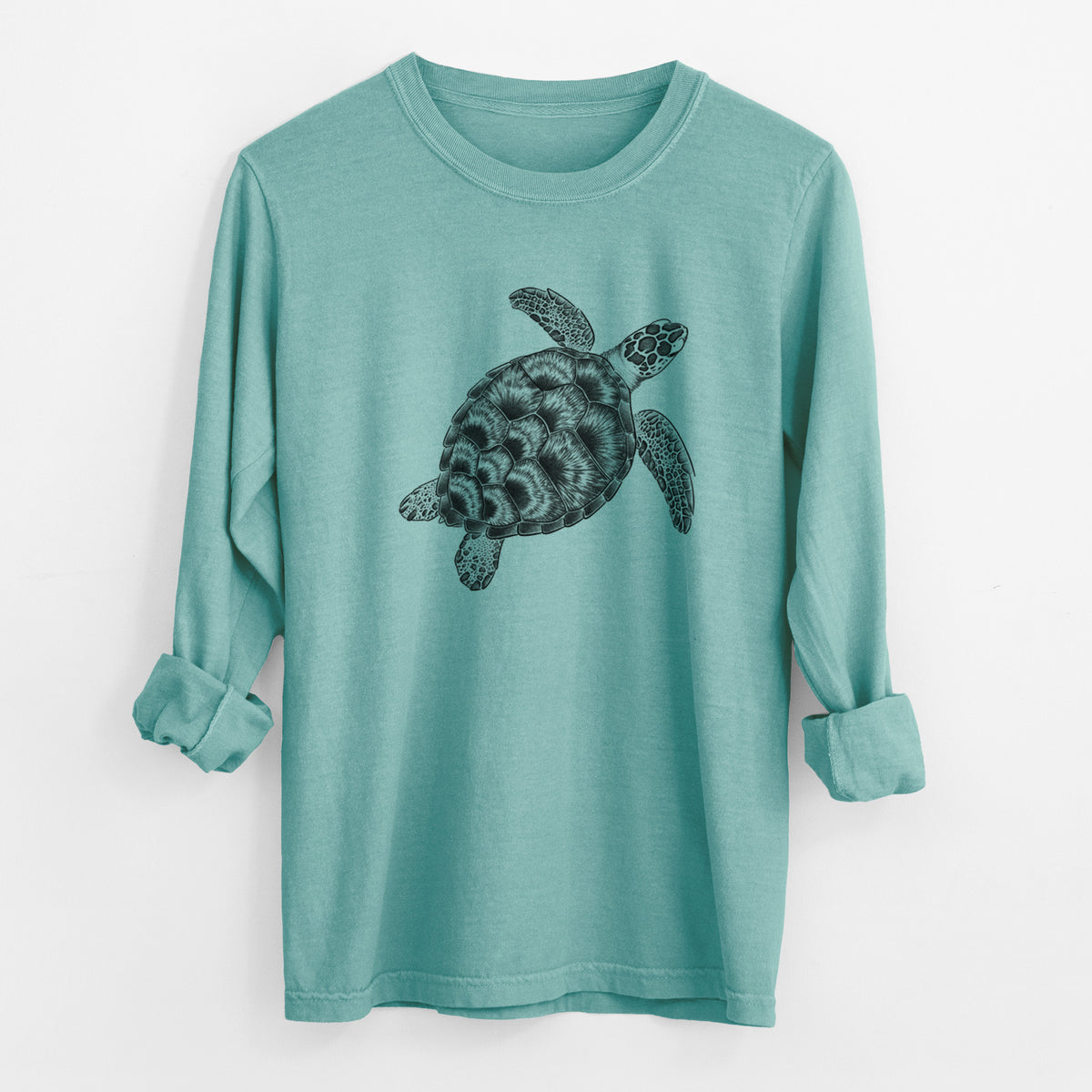 Loggerhead Sea Turtle - Caretta caretta - Unisex Comfort Colors 100% Cotton Long Sleeve
