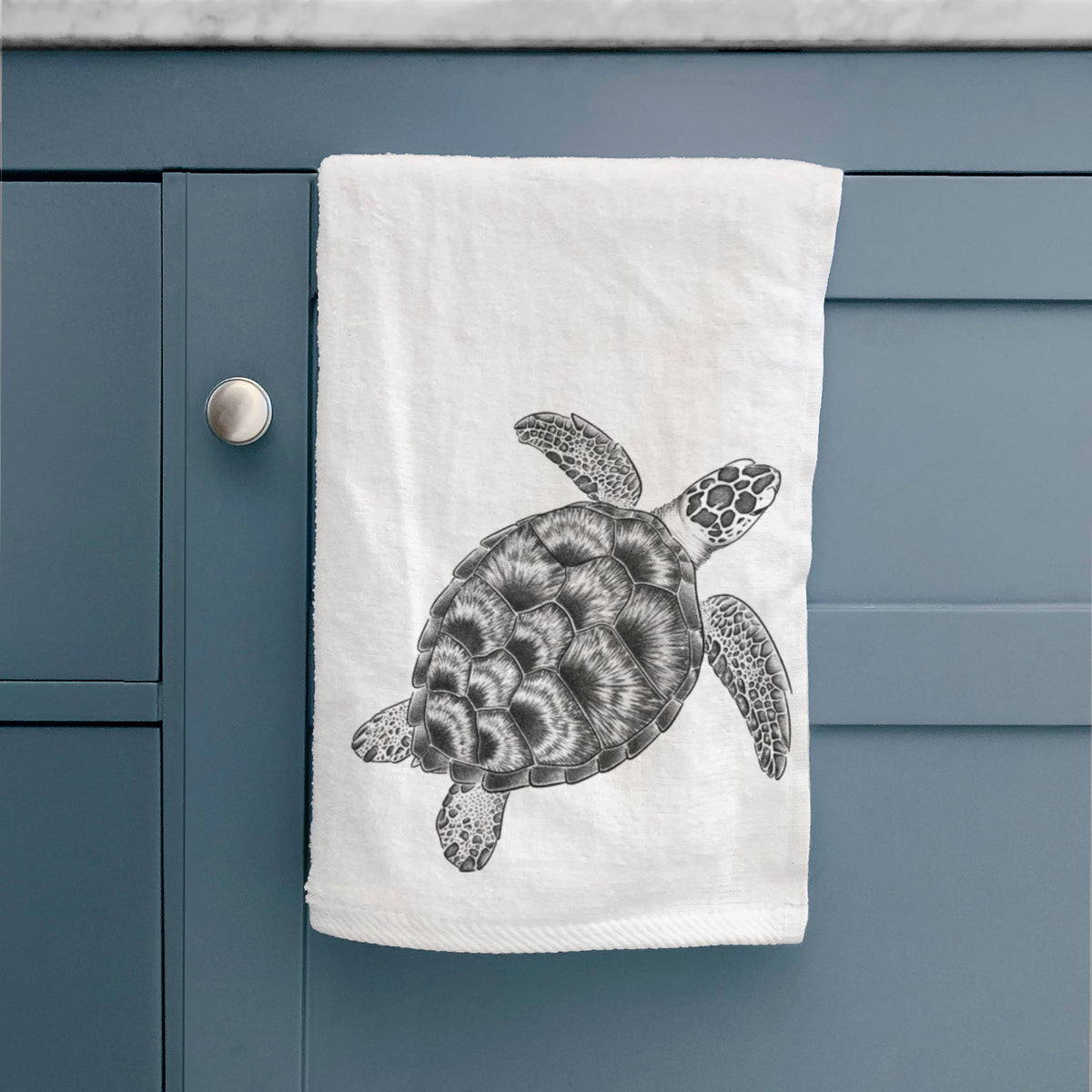 Loggerhead Sea Turtle - Caretta caretta Premium Decorative Hand Towel