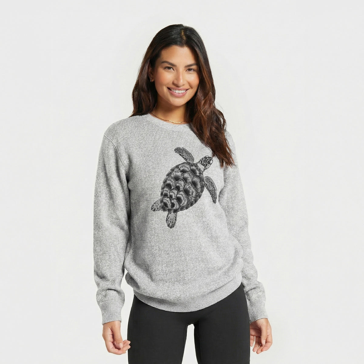Loggerhead Sea Turtle - Caretta caretta - Knit Sweatshirt