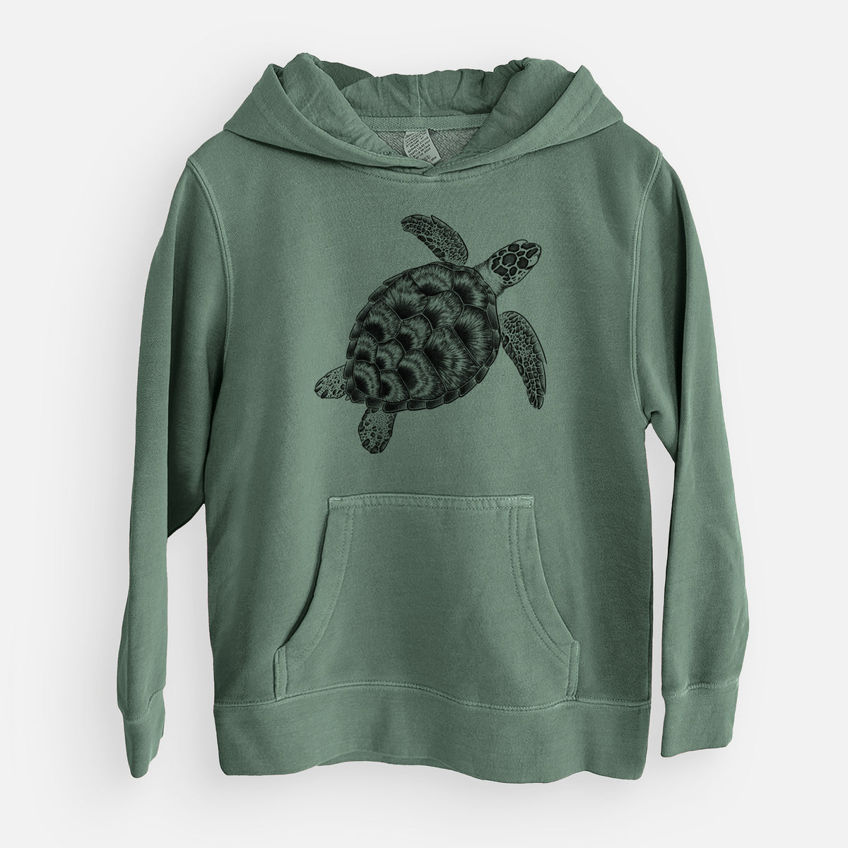 Loggerhead Sea Turtle - Caretta caretta - Youth Pigment Dyed Hoodie