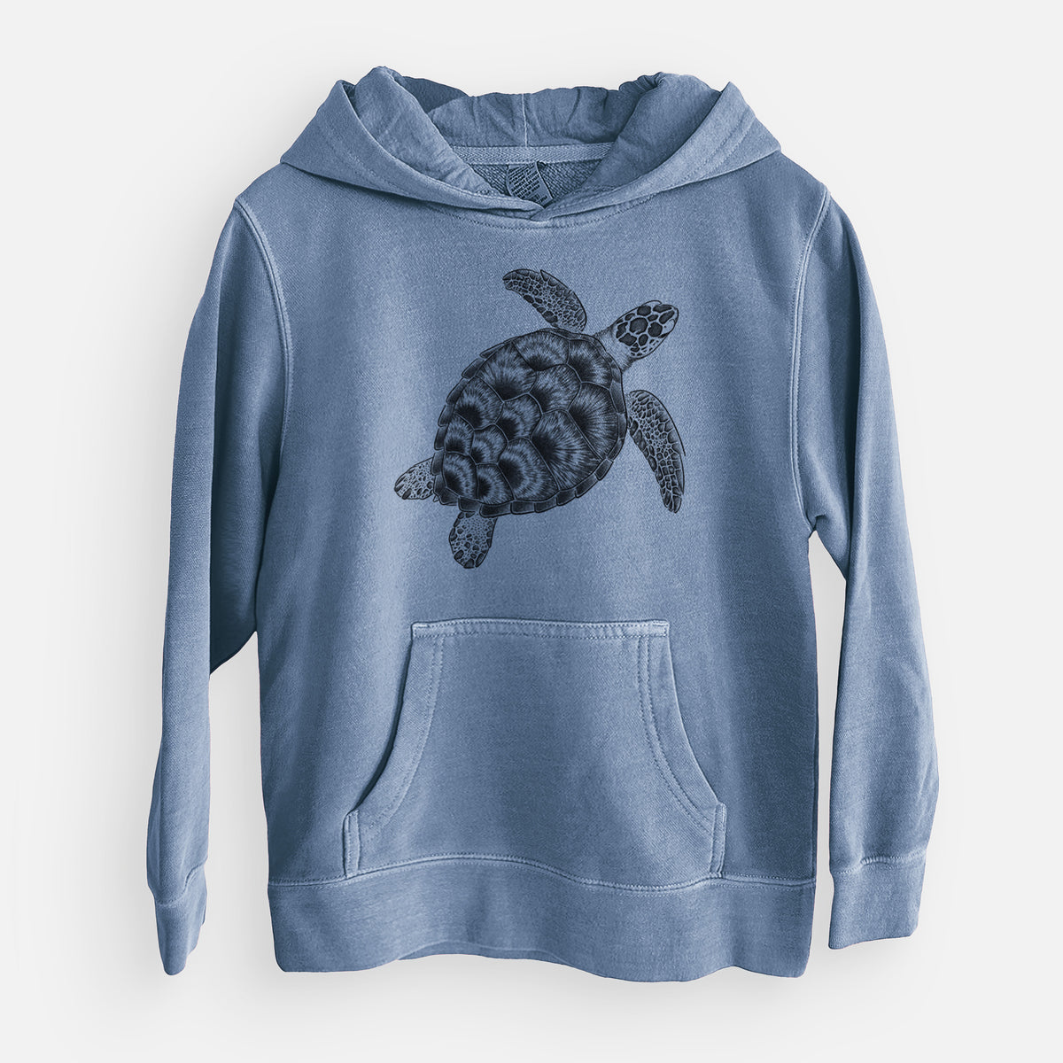 Loggerhead Sea Turtle - Caretta caretta - Youth Pigment Dyed Hoodie