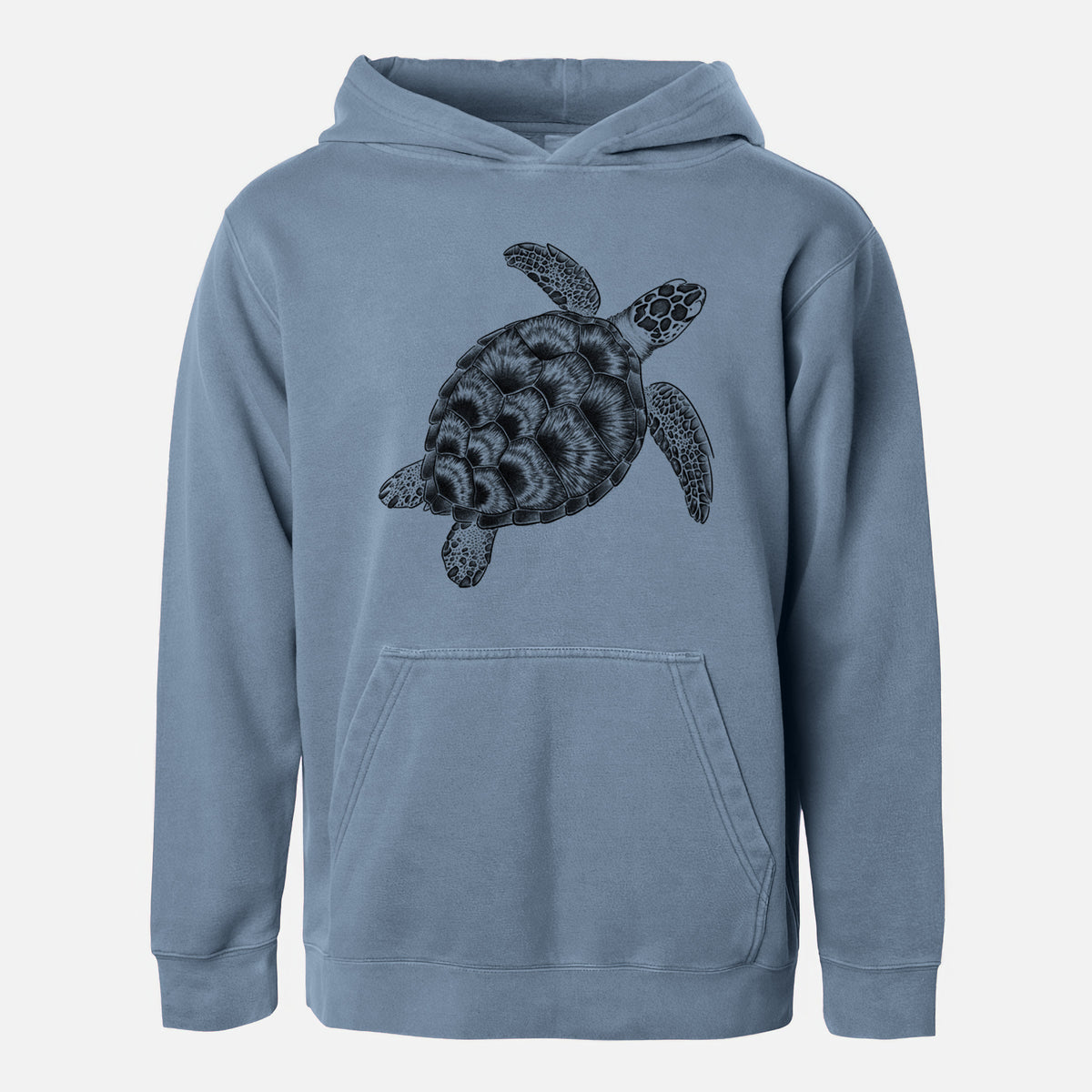 Loggerhead Sea Turtle - Caretta caretta - Youth Pigment Dyed Hoodie