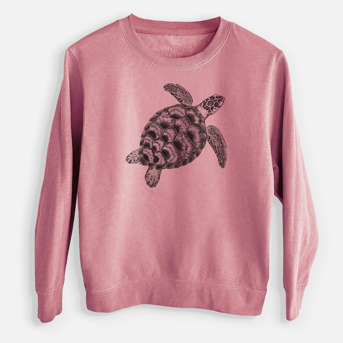 Loggerhead Sea Turtle - Caretta caretta - Youth Lightweight Crewneck Sweatshirt