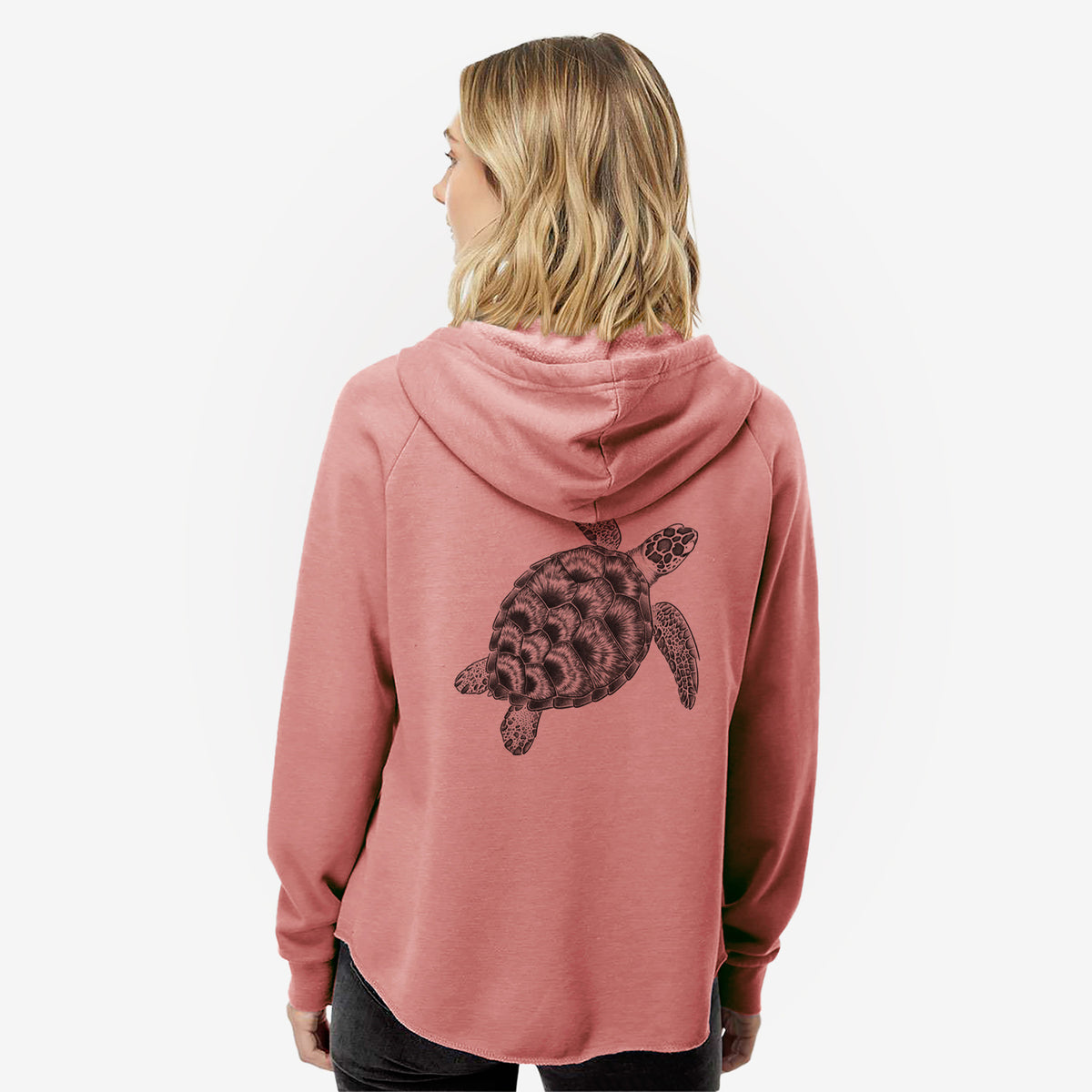 Loggerhead Sea Turtle - Caretta caretta - Women's Cali Wave Zip-Up Sweatshirt