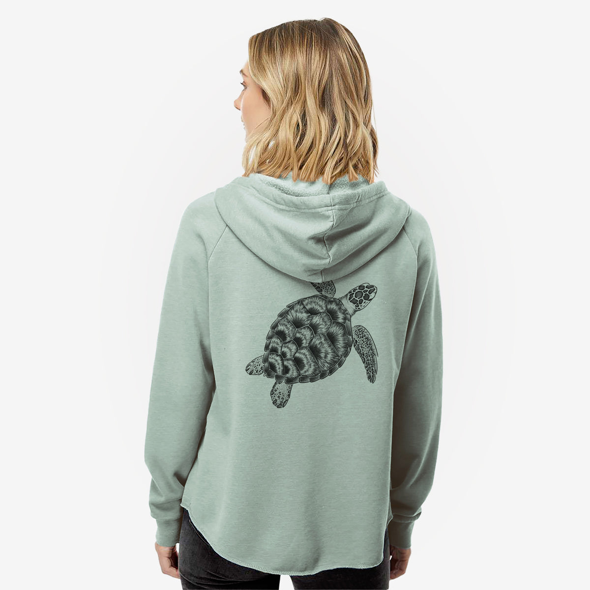 Loggerhead Sea Turtle - Caretta caretta - Women's Cali Wave Zip-Up Sweatshirt