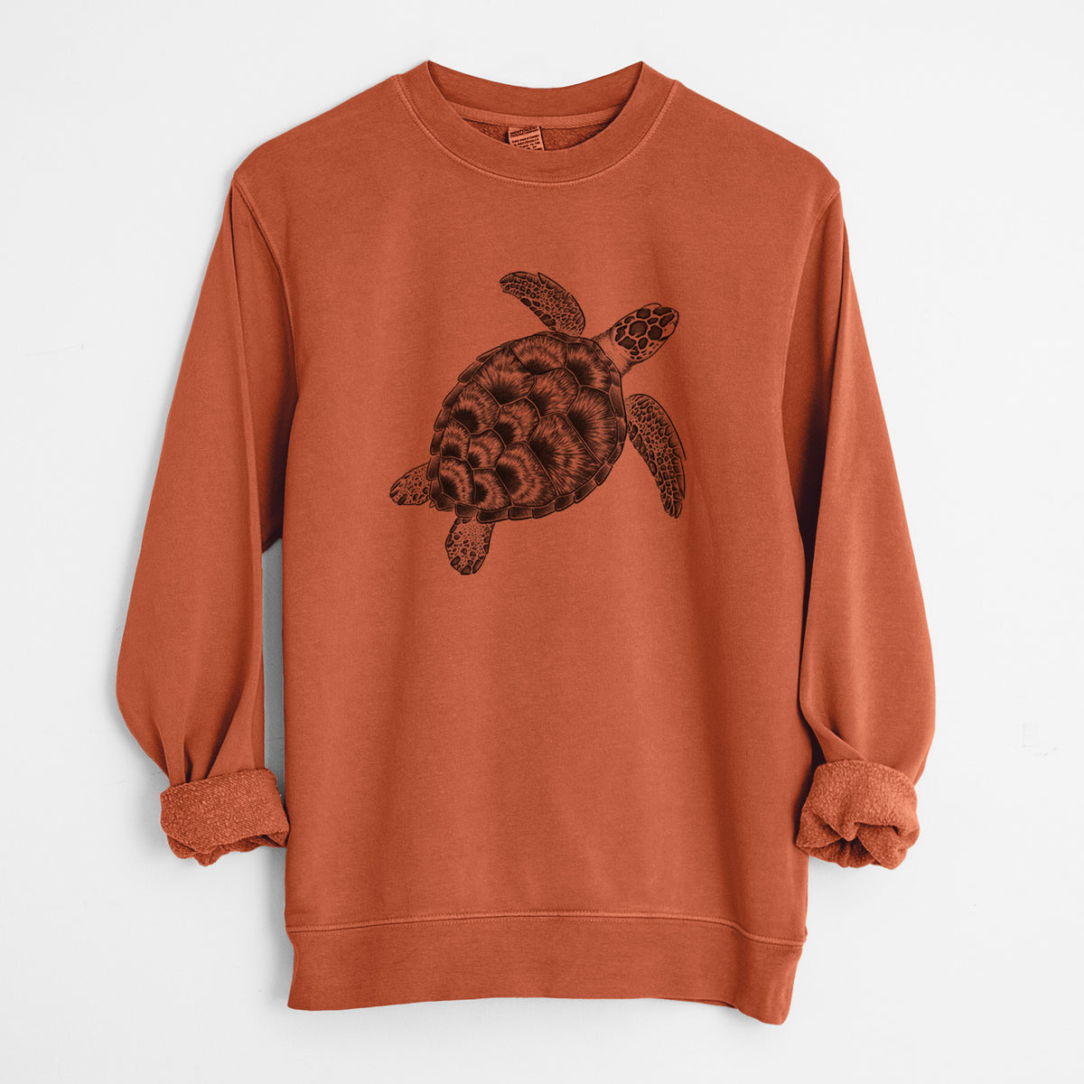 Loggerhead Sea Turtle - Caretta caretta - Unisex Pigment Dyed Crew Sweatshirt