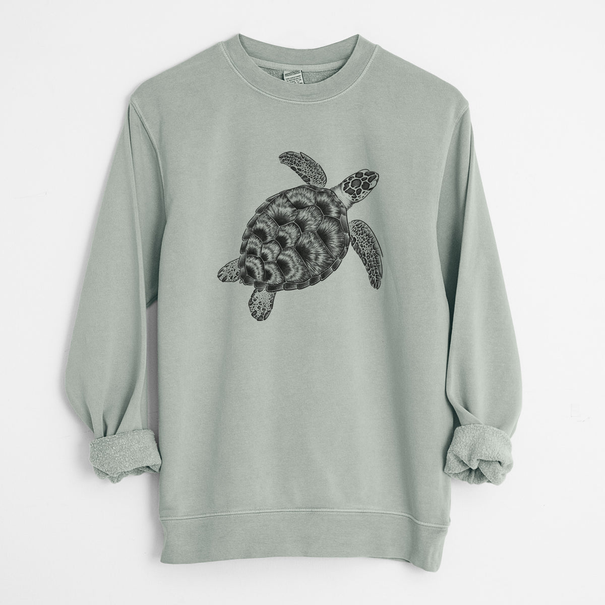 Loggerhead Sea Turtle - Caretta caretta - Unisex Pigment Dyed Crew Sweatshirt